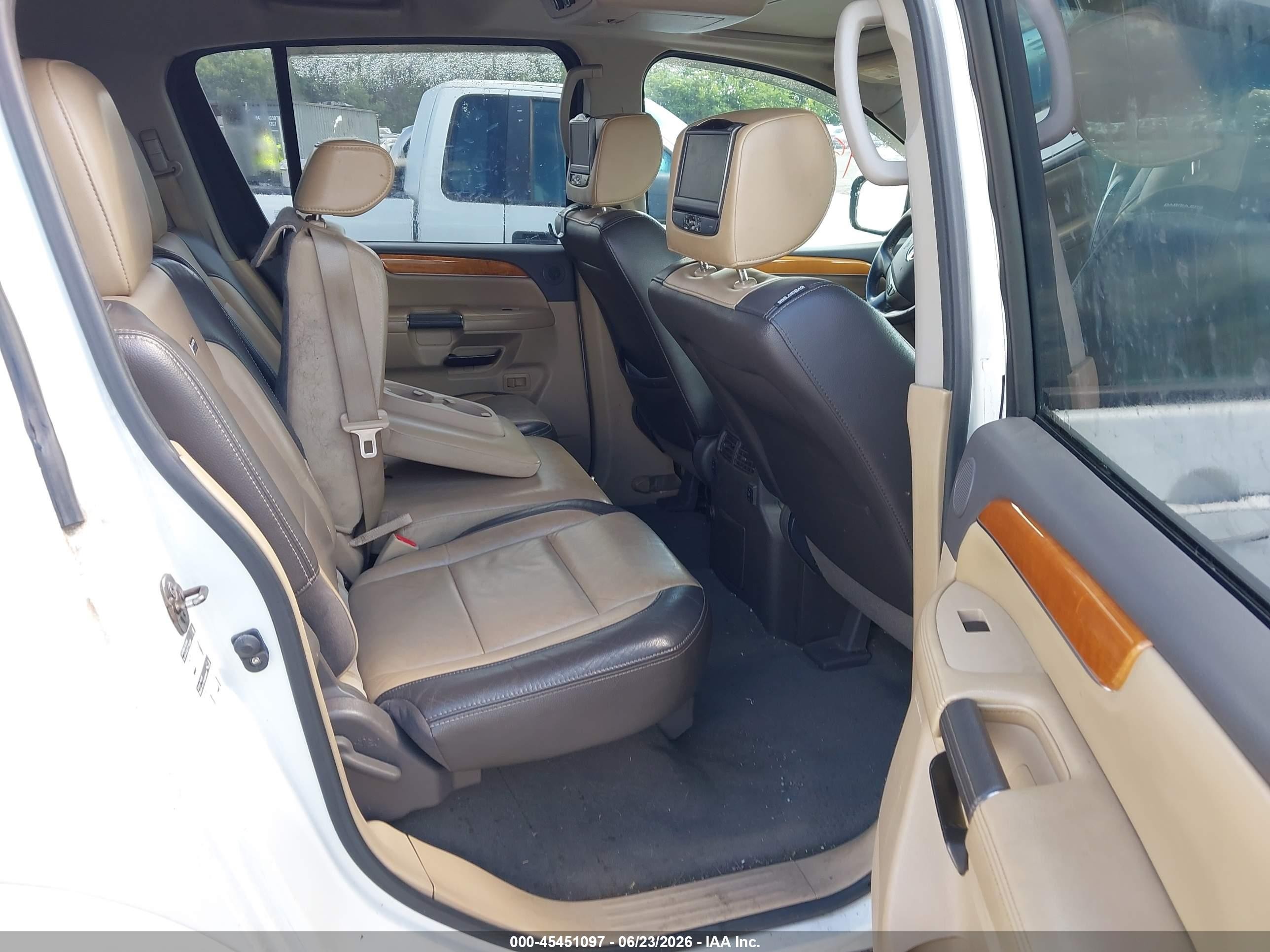 2014 Nissan Armada Platinum White vin: 5N1BA0ND5EN600844