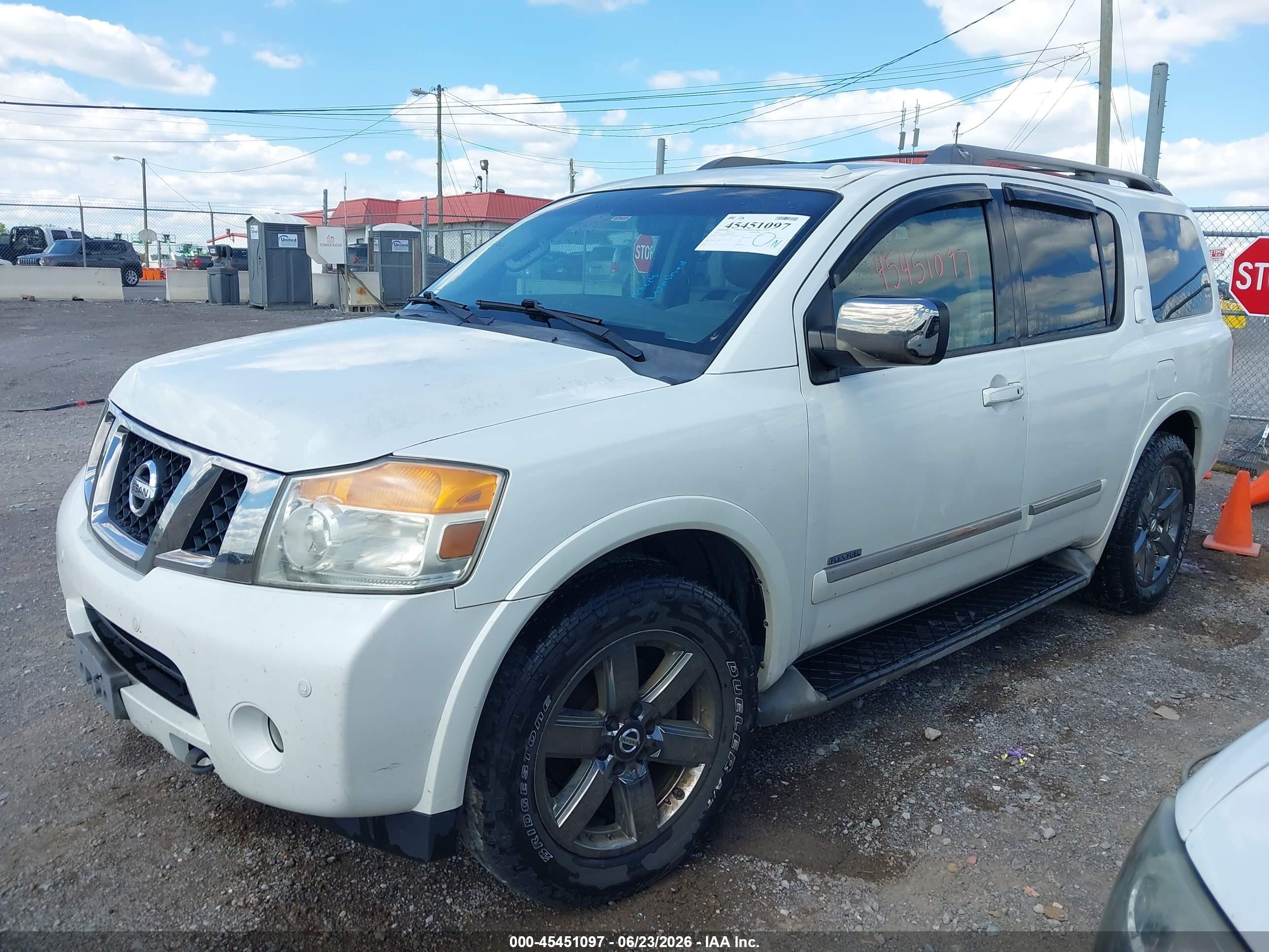2014 Nissan Armada Platinum White vin: 5N1BA0ND5EN600844