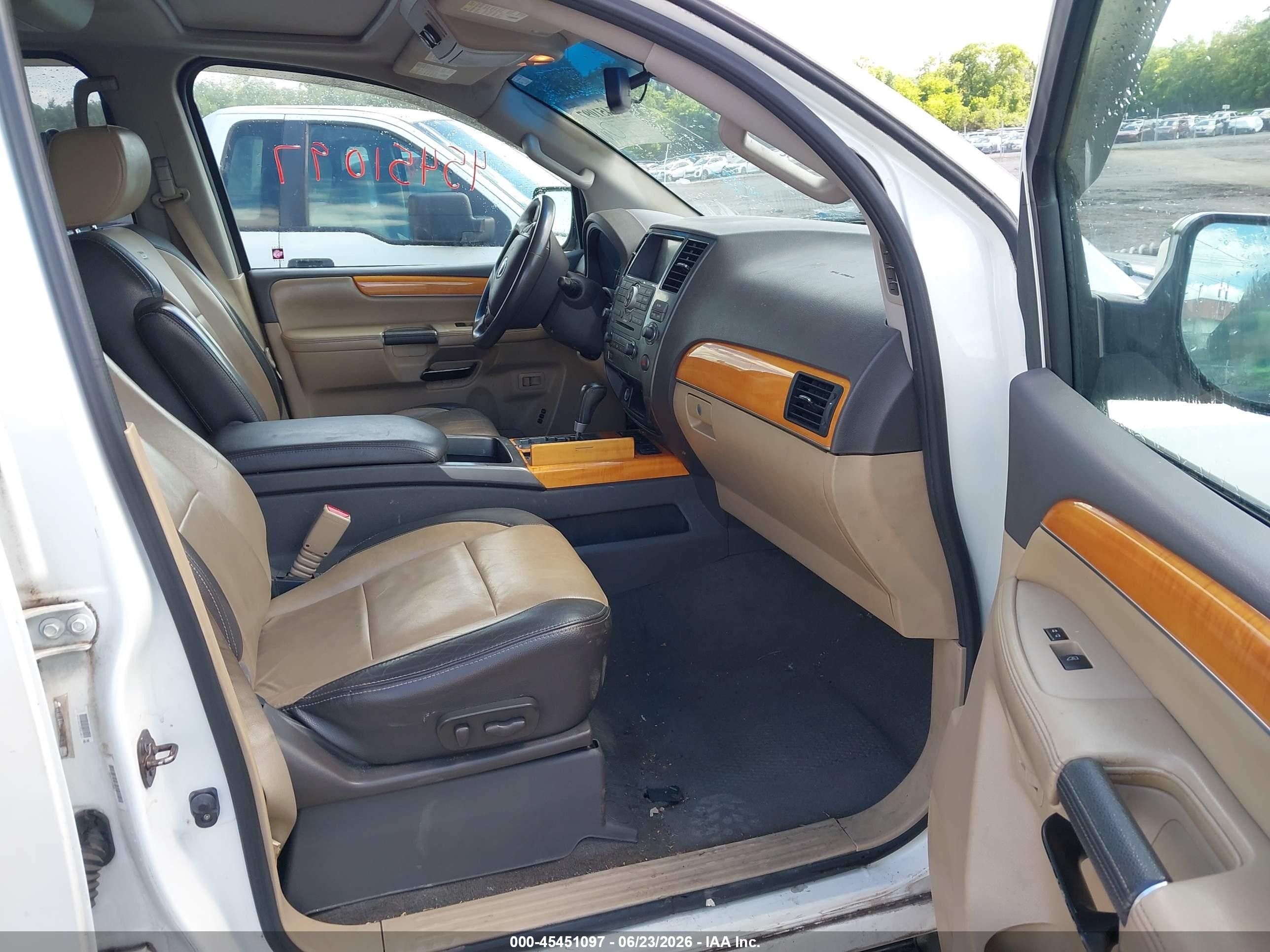 2014 Nissan Armada Platinum White vin: 5N1BA0ND5EN600844