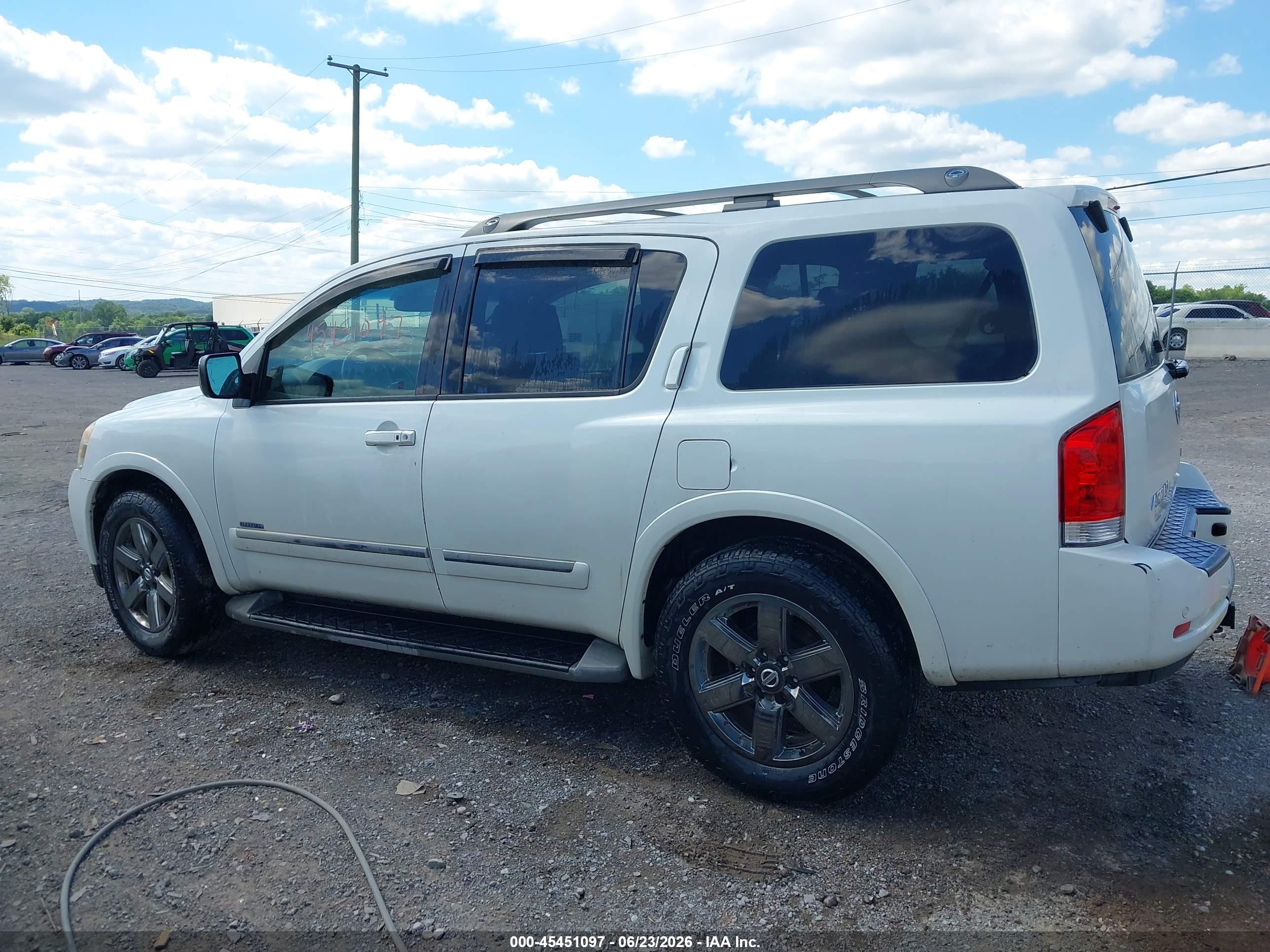 2014 Nissan Armada Platinum White vin: 5N1BA0ND5EN600844