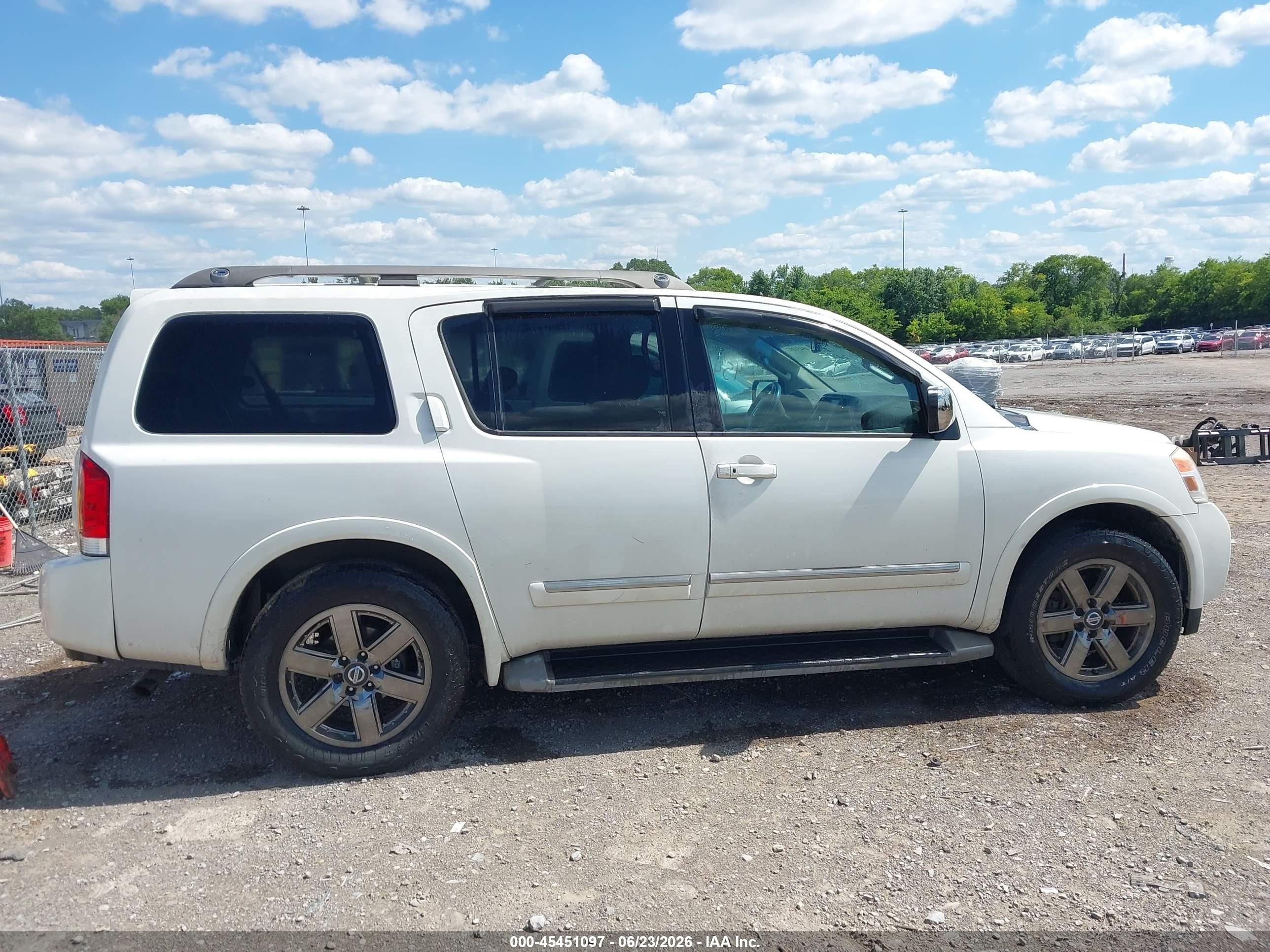 2014 Nissan Armada Platinum White vin: 5N1BA0ND5EN600844