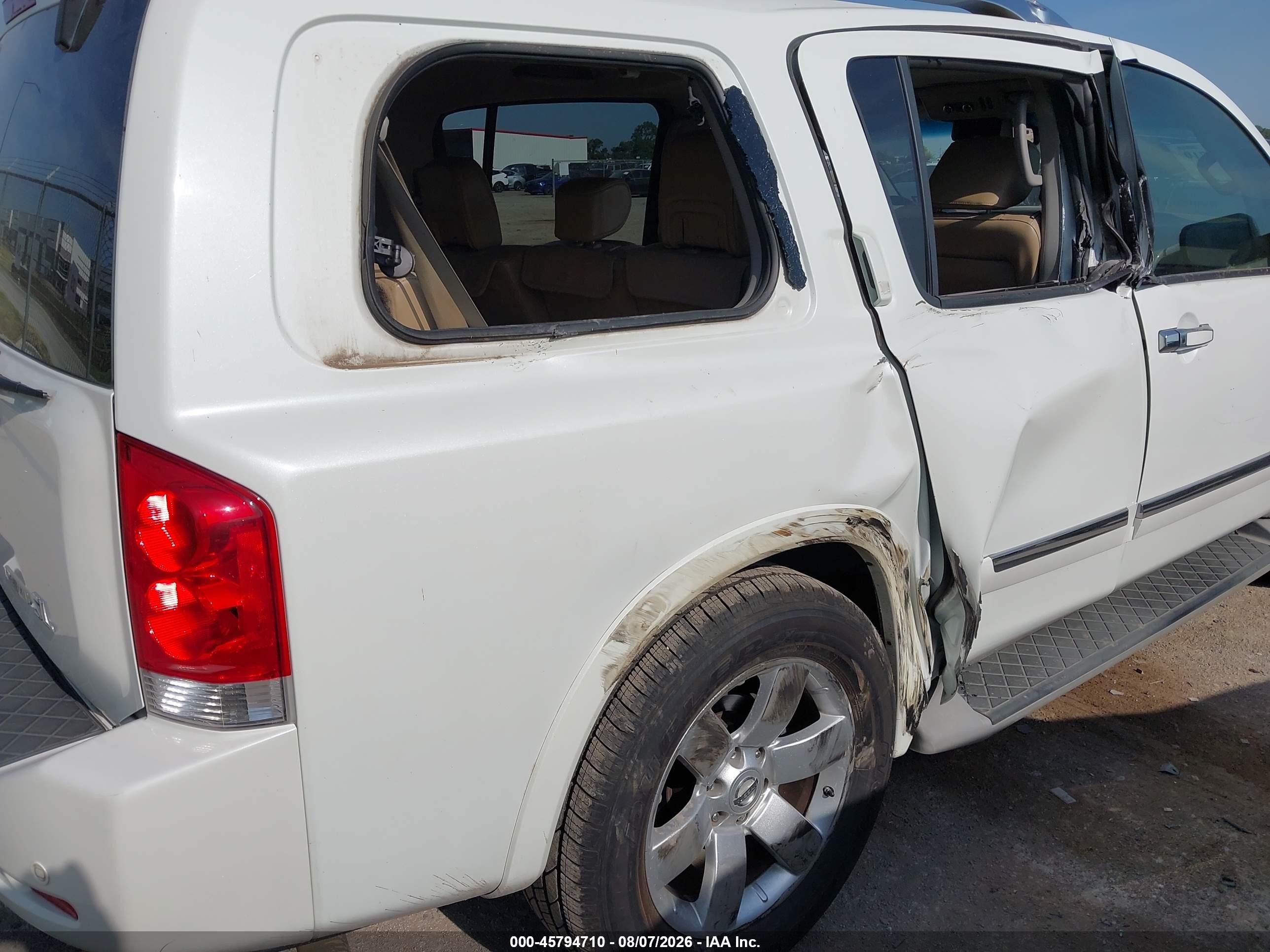 2014 Nissan Armada Sl Белый vin: 5N1BA0ND5EN603856