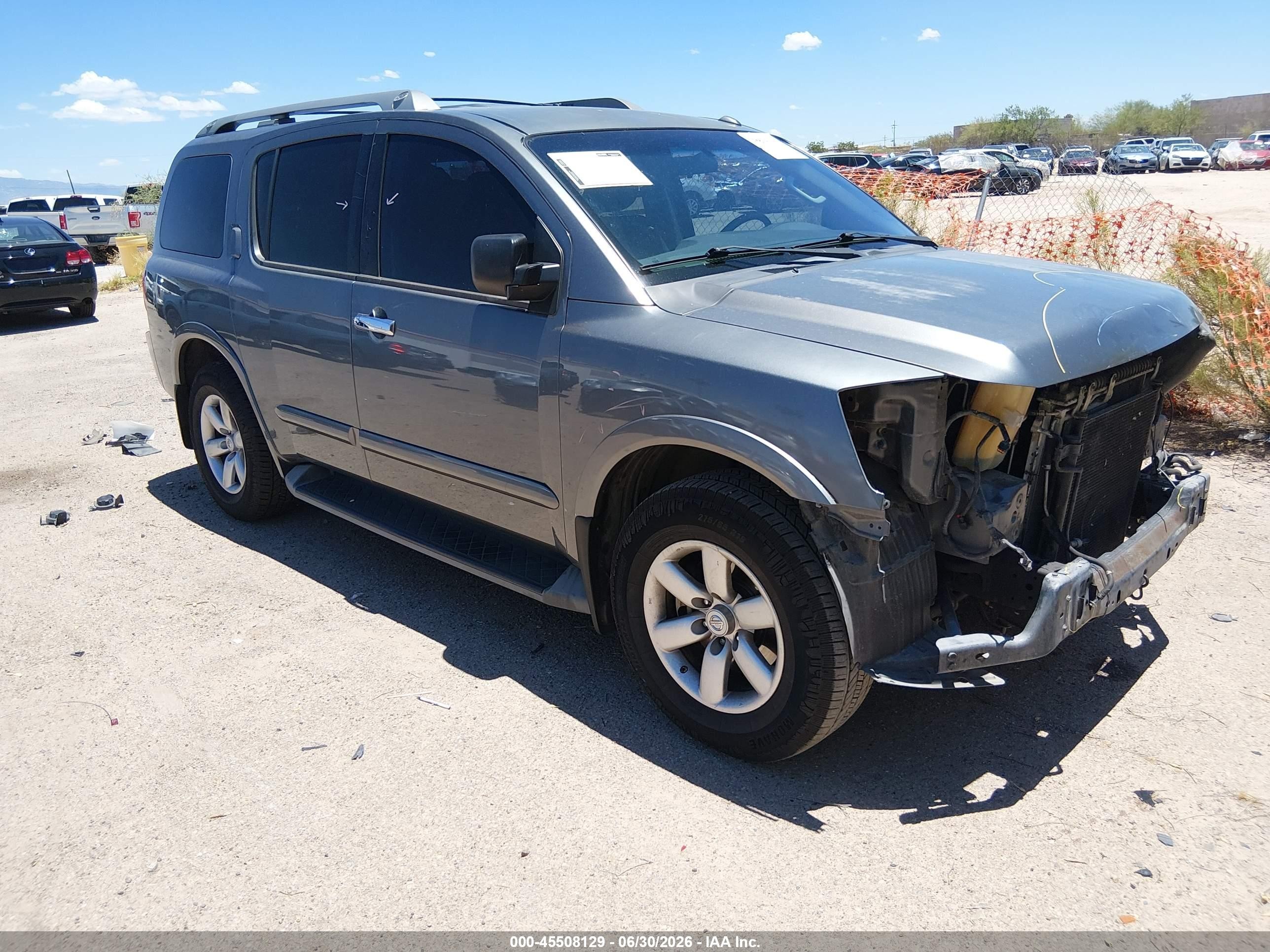 2014 Nissan Armada Sv Gray vin: 5N1BA0ND5EN611830