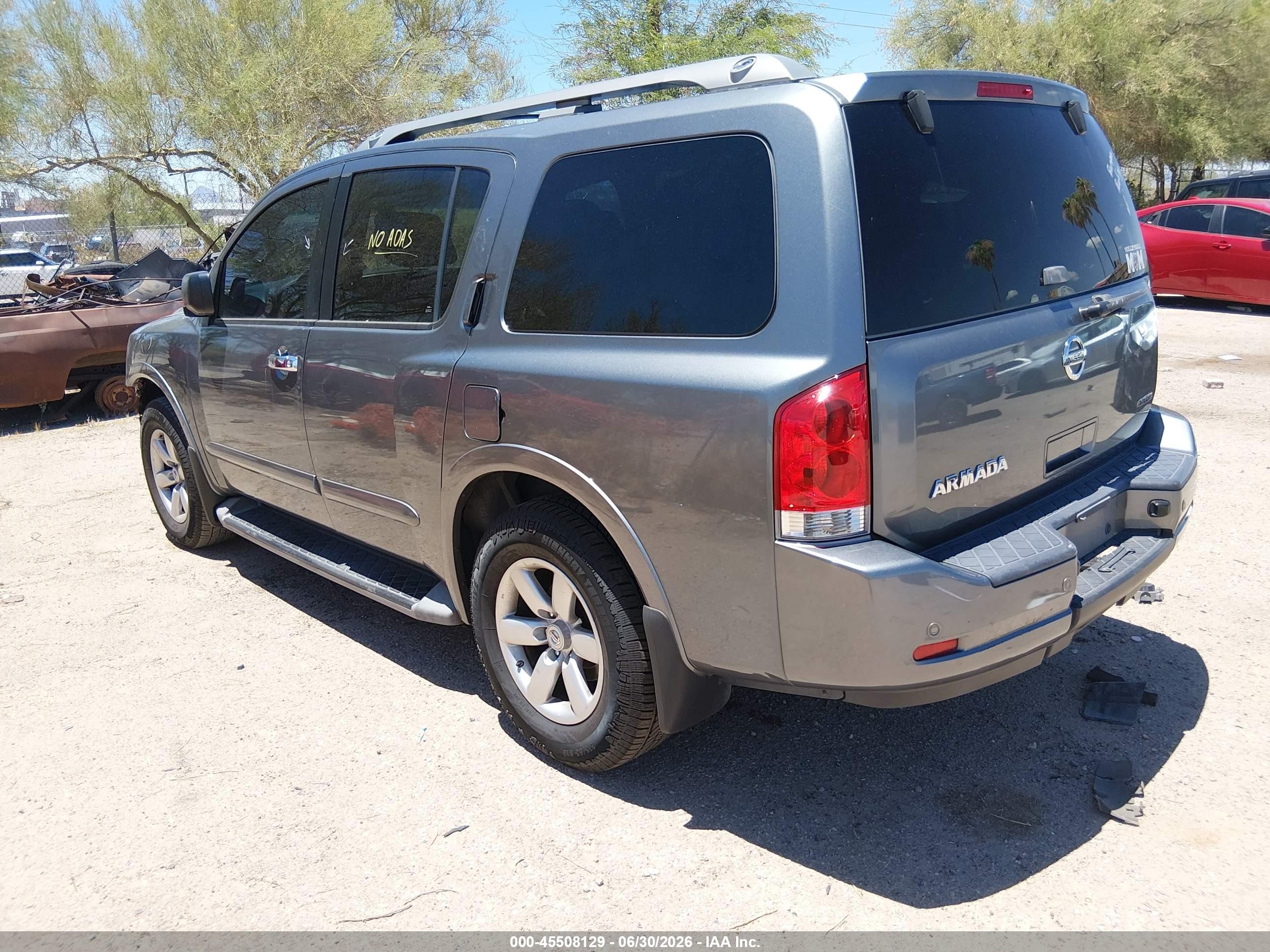 2014 Nissan Armada Sv Gray vin: 5N1BA0ND5EN611830