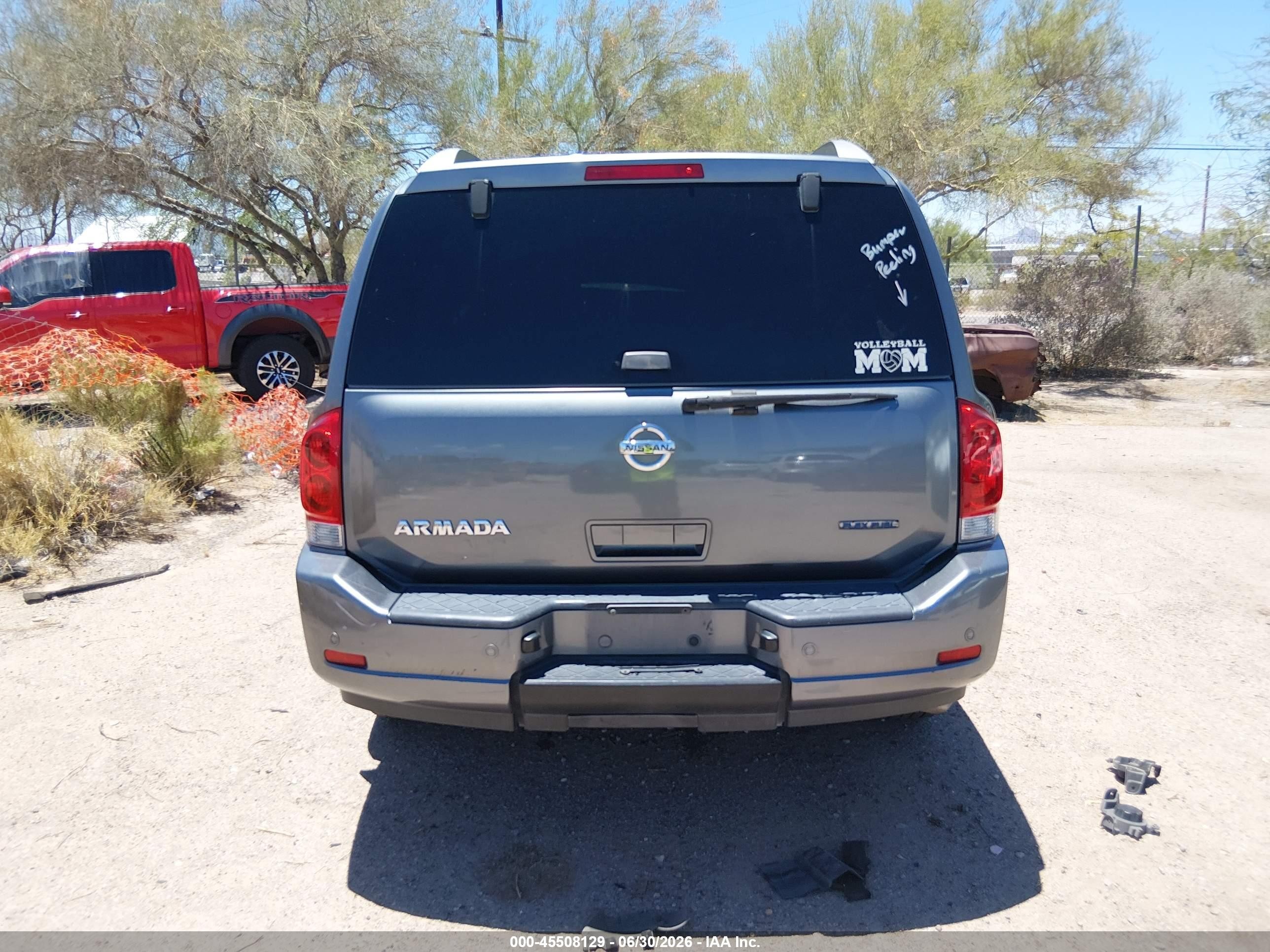 2014 Nissan Armada Sv Gray vin: 5N1BA0ND5EN611830