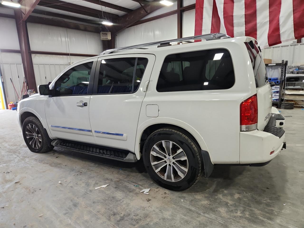 2015 Nissan Armada Sl White vin: 5N1BA0ND5FN617600 Damage: Left Front Door Handle, Broken, Replacement Required