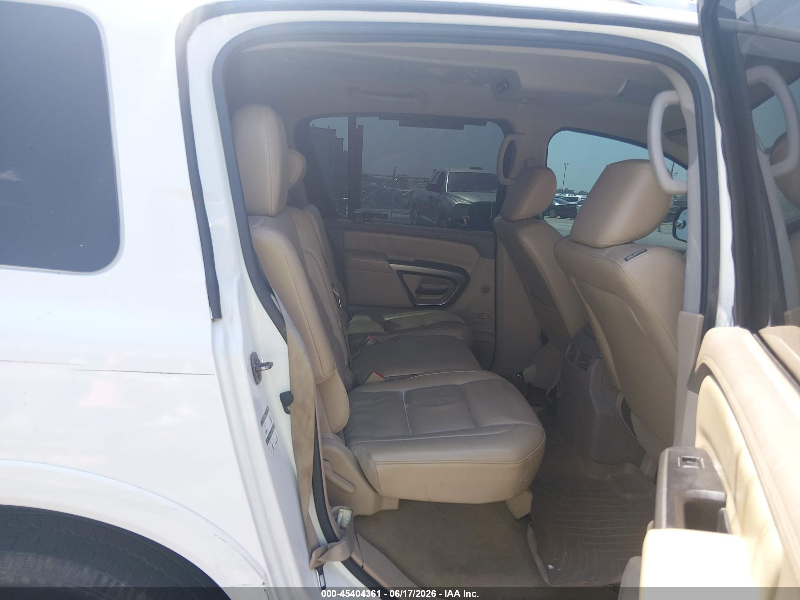 2015 Nissan Armada Sl White vin: 5N1BA0ND5FN621632