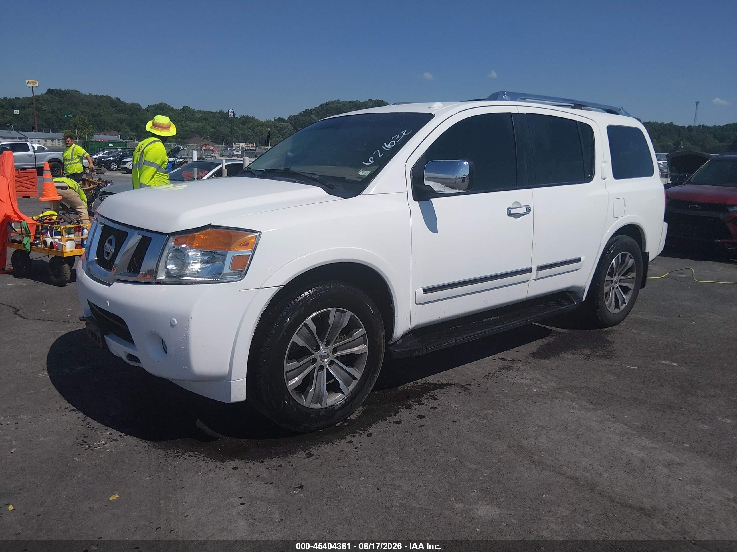 2015 Nissan Armada Sl White vin: 5N1BA0ND5FN621632