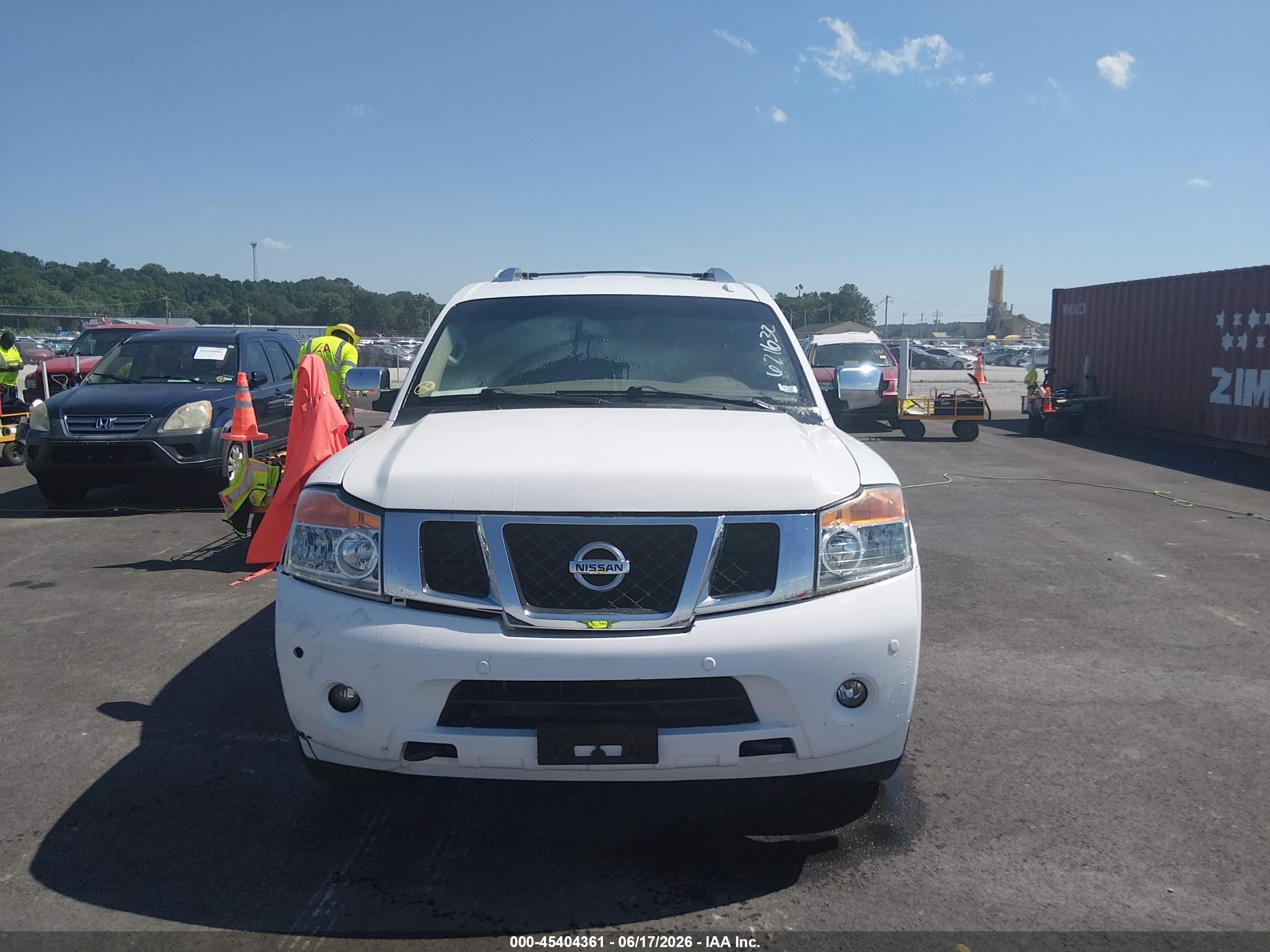 2015 Nissan Armada Sl White vin: 5N1BA0ND5FN621632
