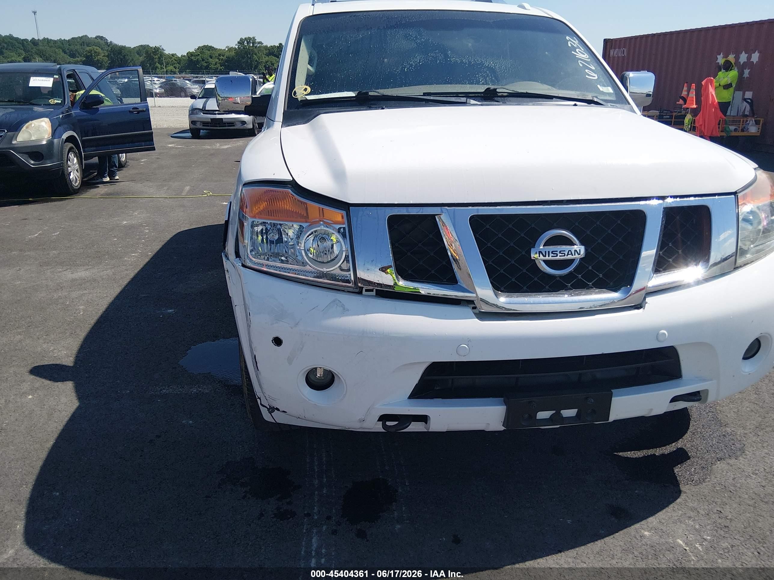 2015 Nissan Armada Sl White vin: 5N1BA0ND5FN621632