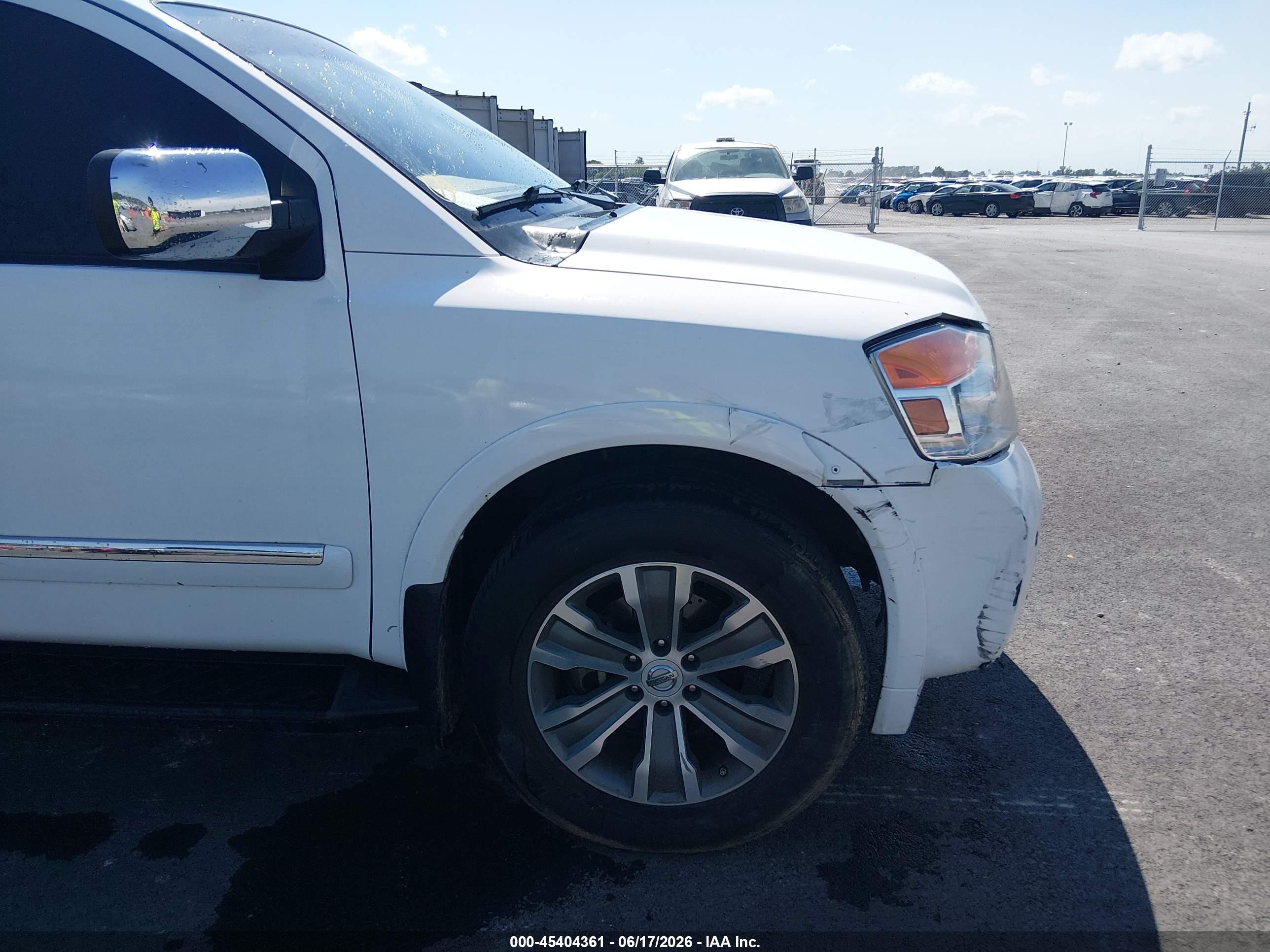 2015 Nissan Armada Sl White vin: 5N1BA0ND5FN621632