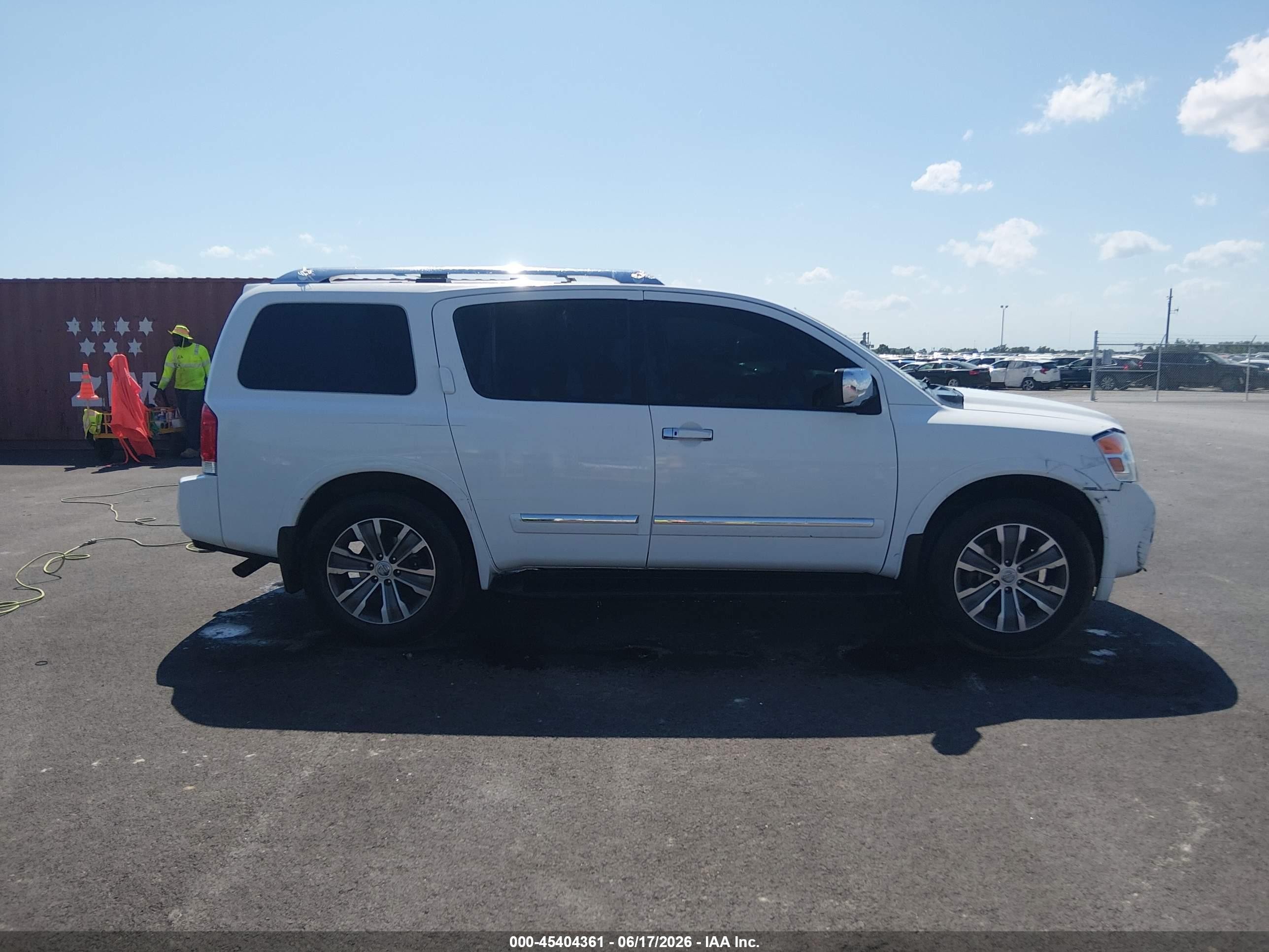 2015 Nissan Armada Sl White vin: 5N1BA0ND5FN621632