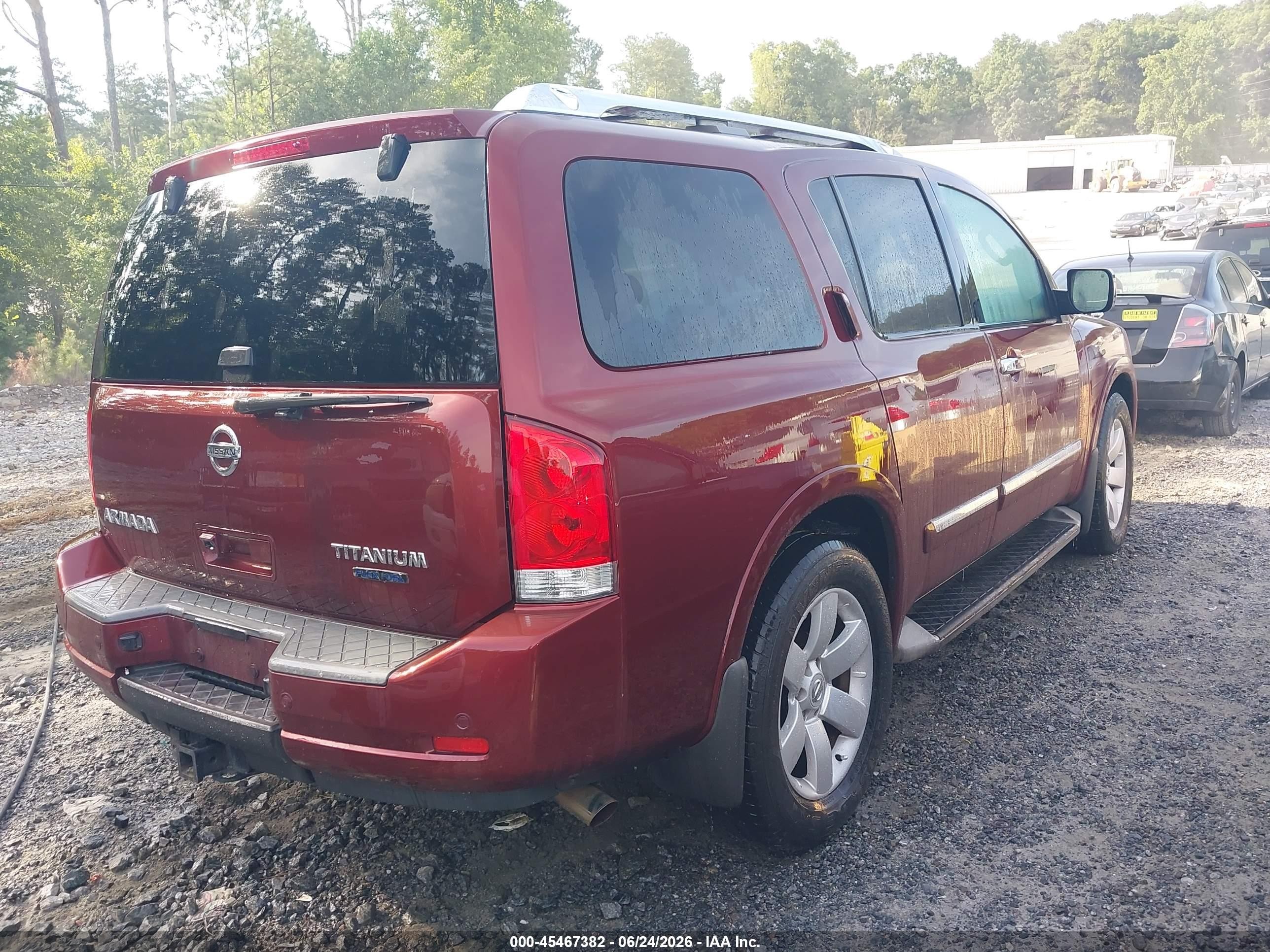 2010 Nissan Armada Titanium Бордовый vin: 5N1BA0ND6AN600409