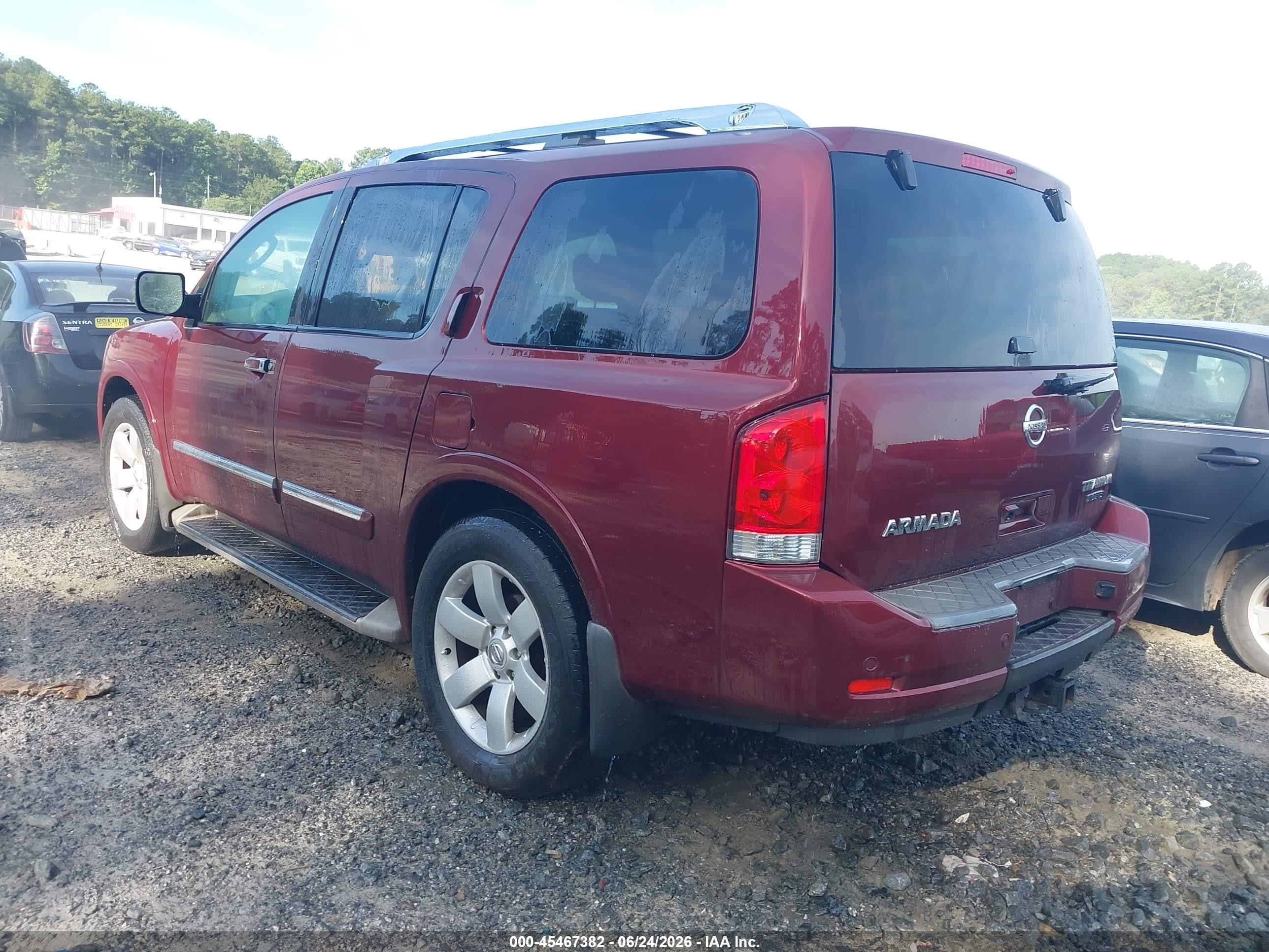 2010 Nissan Armada Titanium Бордовый vin: 5N1BA0ND6AN600409