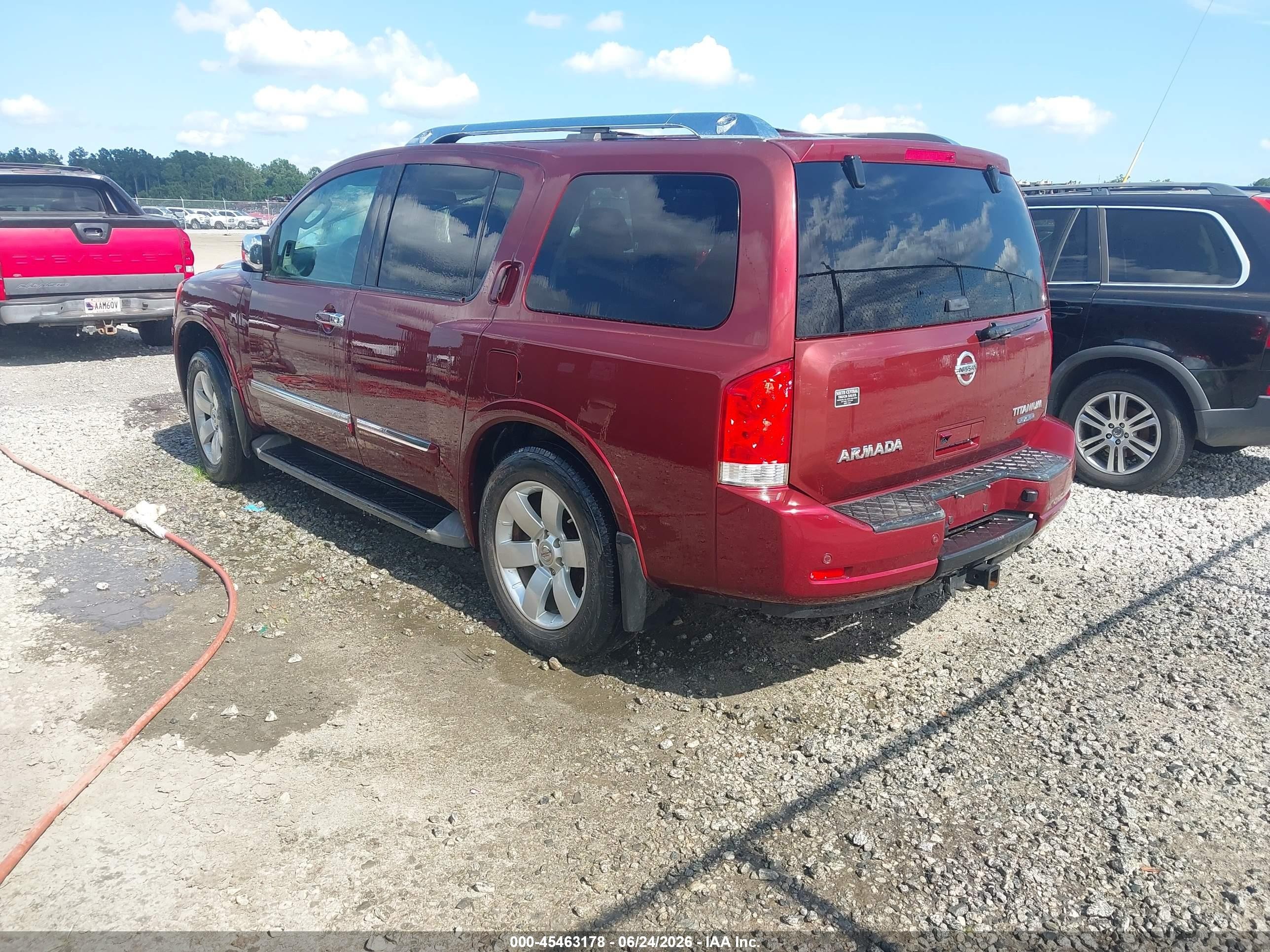 2010 Nissan Armada Titanium Burgundy vin: 5N1BA0ND6AN622734