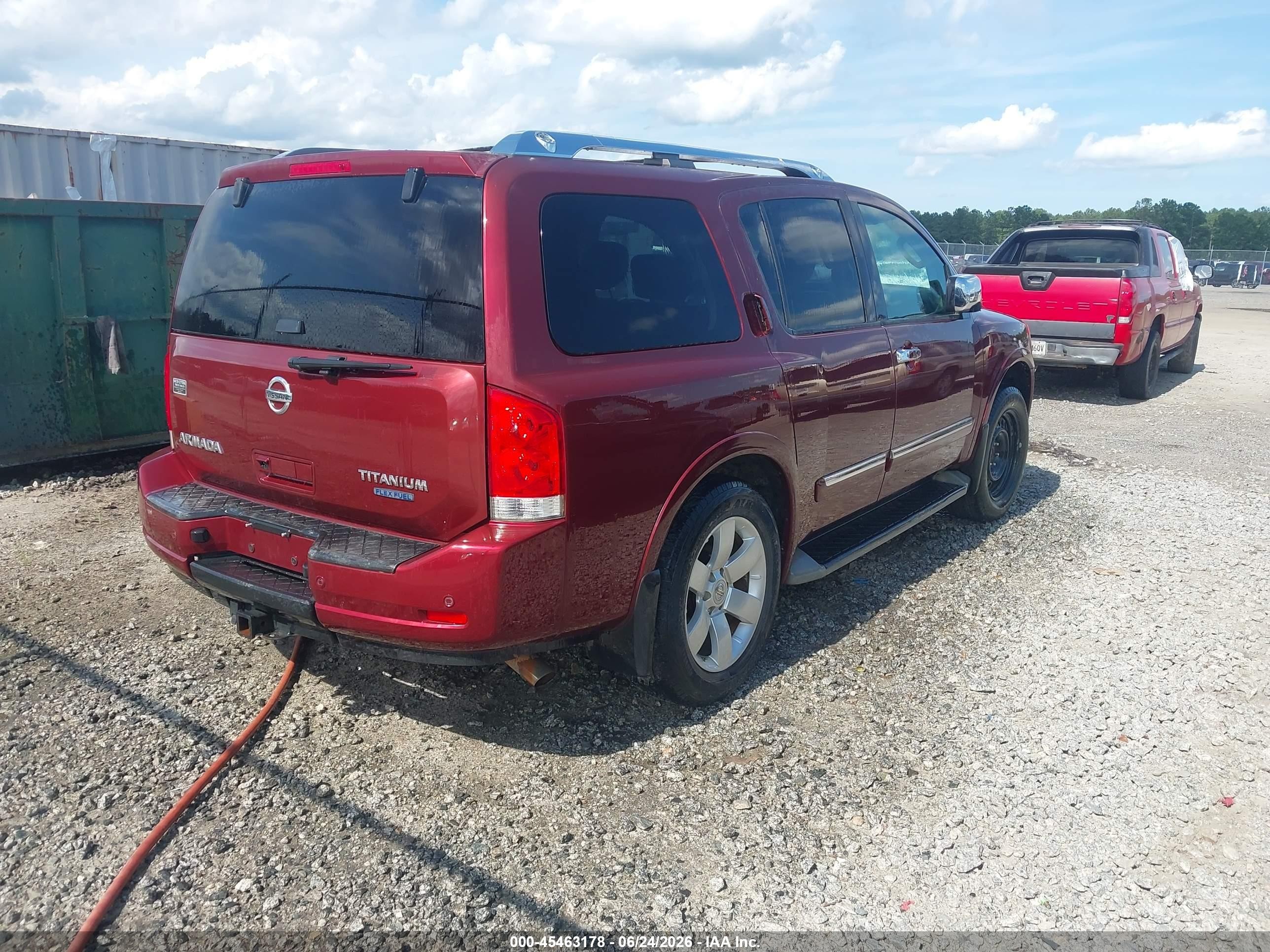 2010 Nissan Armada Titanium Burgundy vin: 5N1BA0ND6AN622734