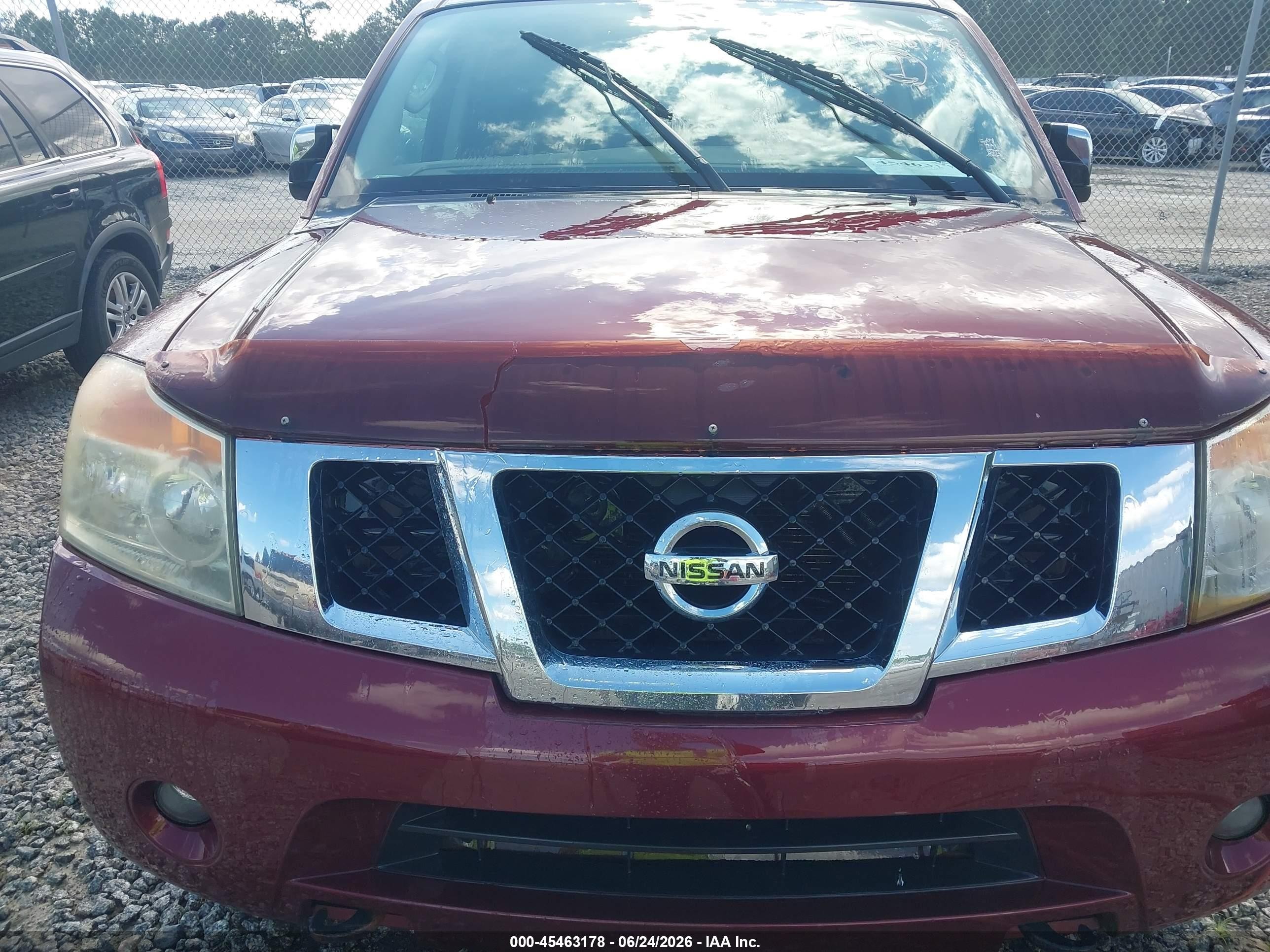 2010 Nissan Armada Titanium Burgundy vin: 5N1BA0ND6AN622734