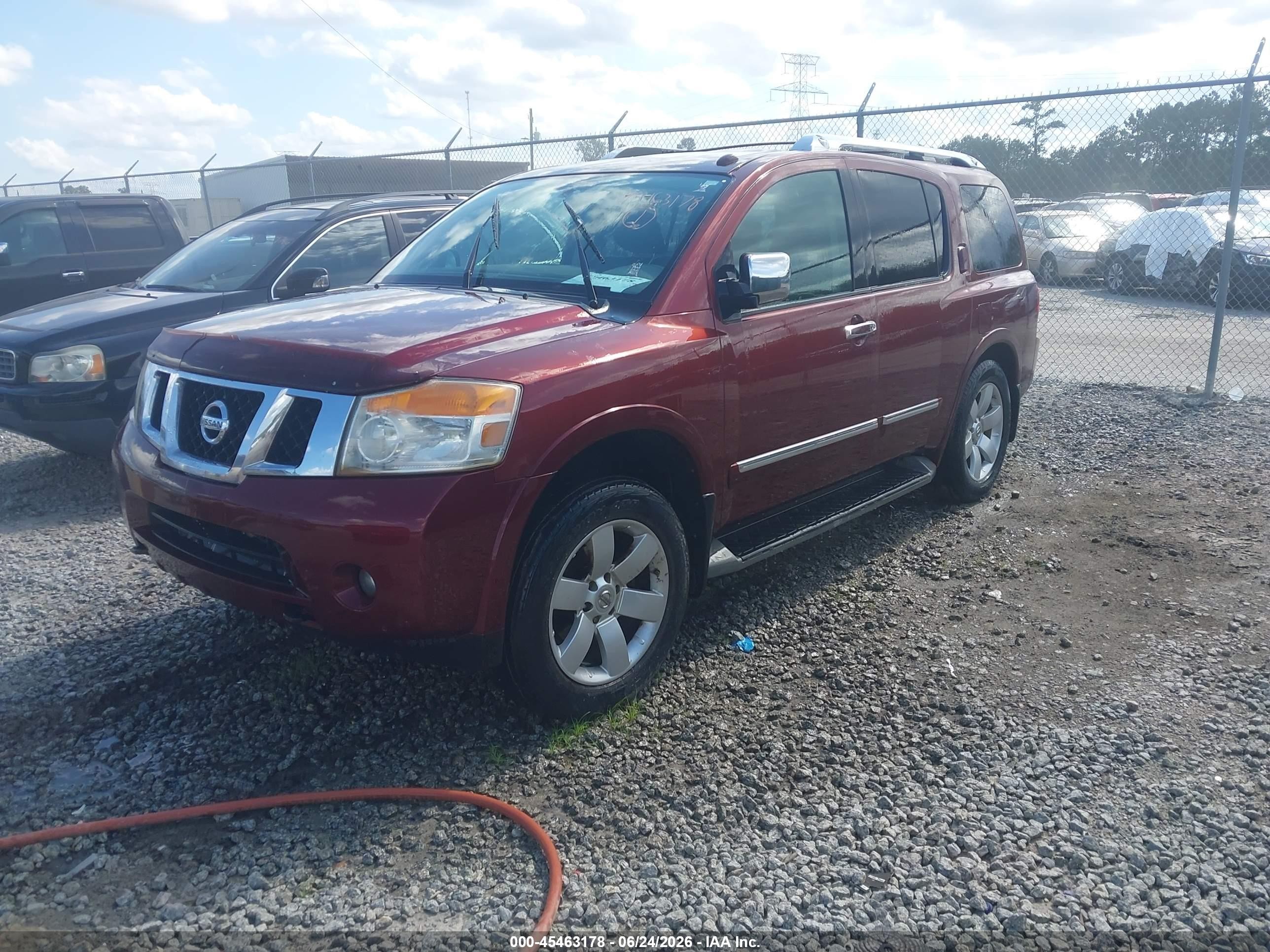 2010 Nissan Armada Titanium Burgundy vin: 5N1BA0ND6AN622734