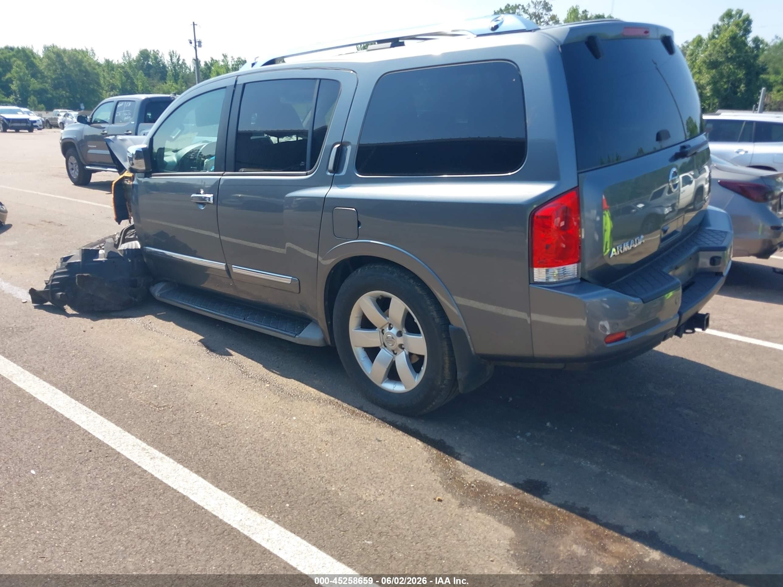 2014 Nissan Armada Sl Gray vin: 5N1BA0ND6EN610606