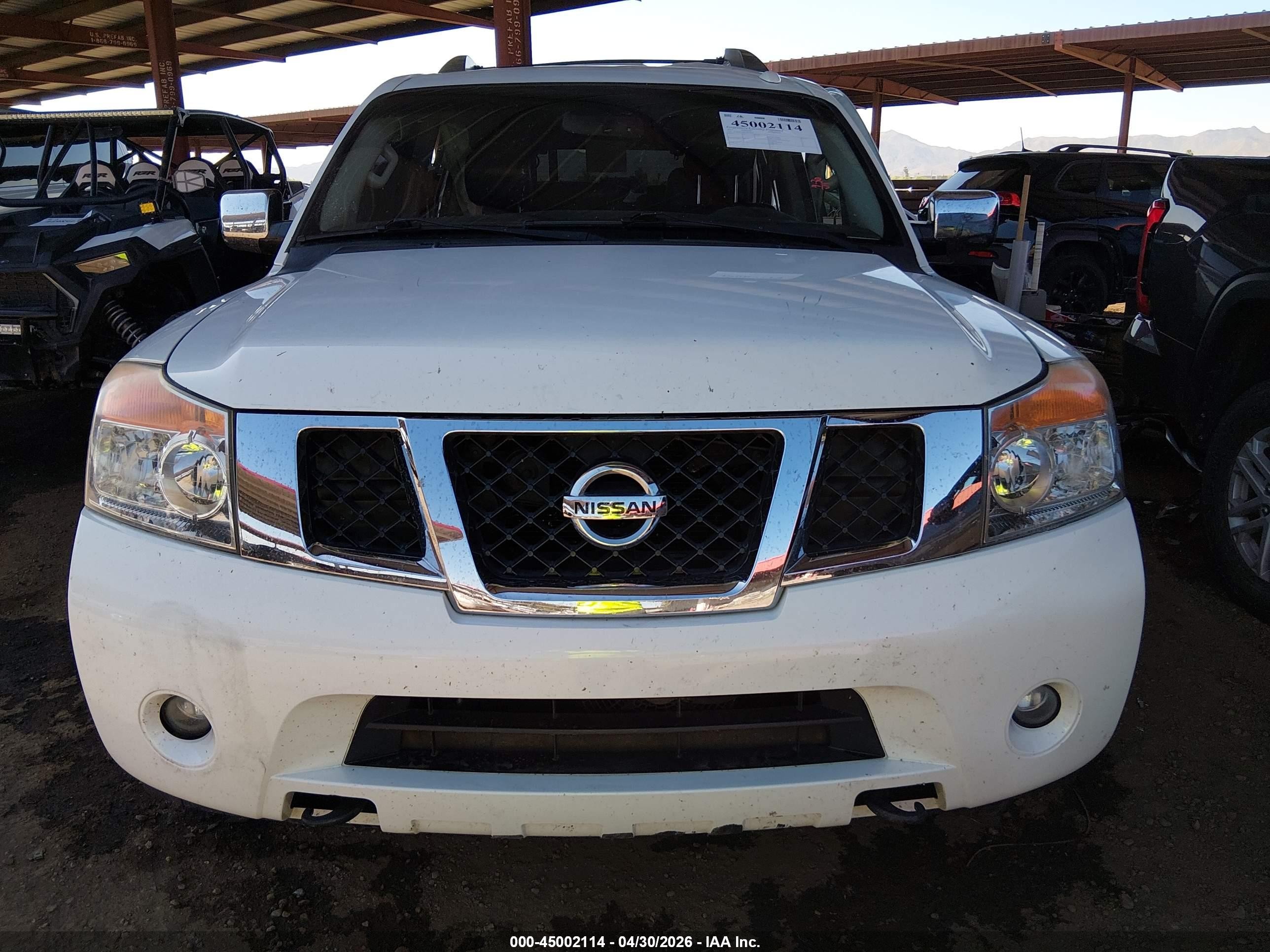 2015 Nissan Armada Sl White vin: 5N1BA0ND6FN619632