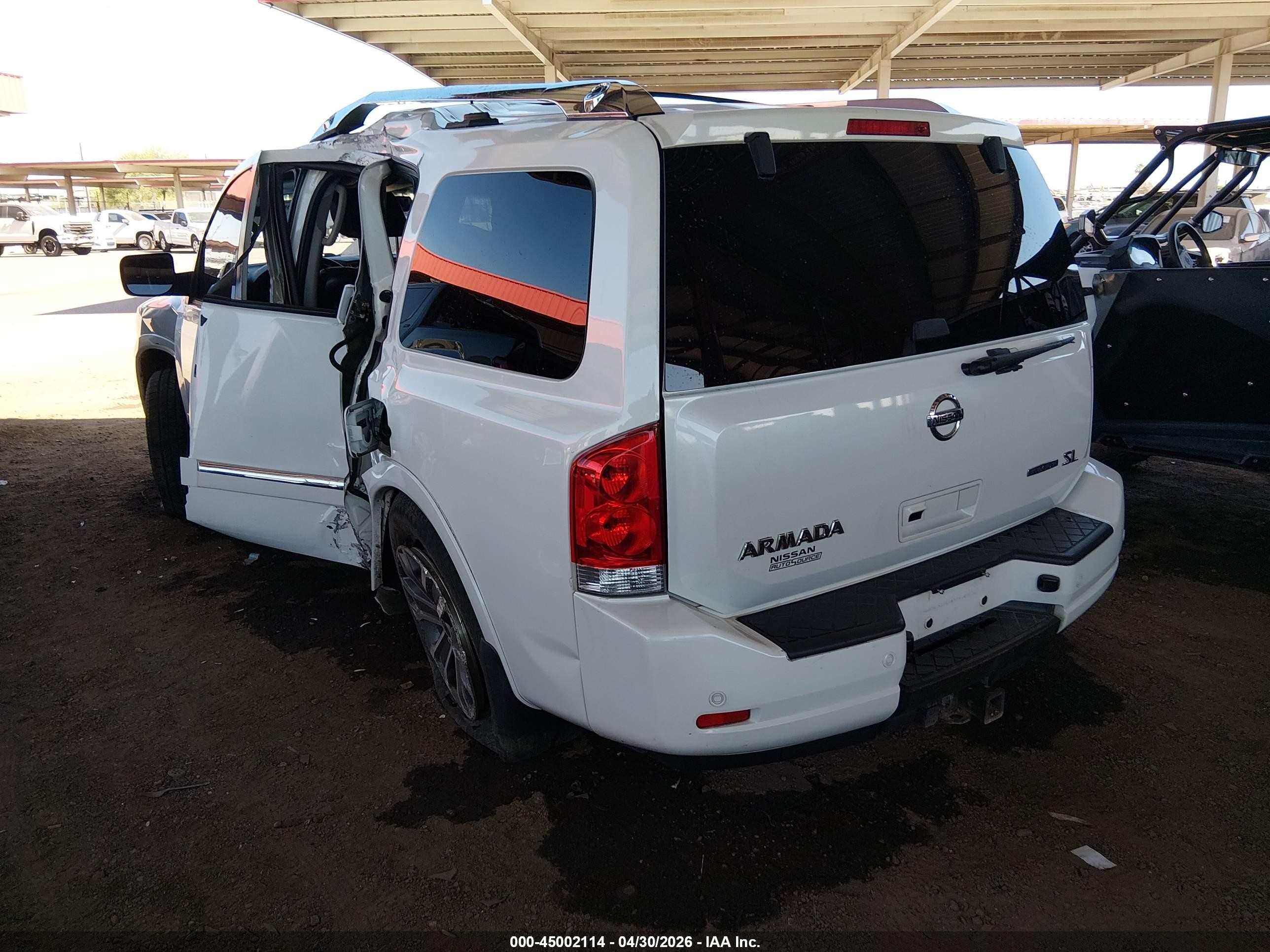2015 Nissan Armada Sl White vin: 5N1BA0ND6FN619632