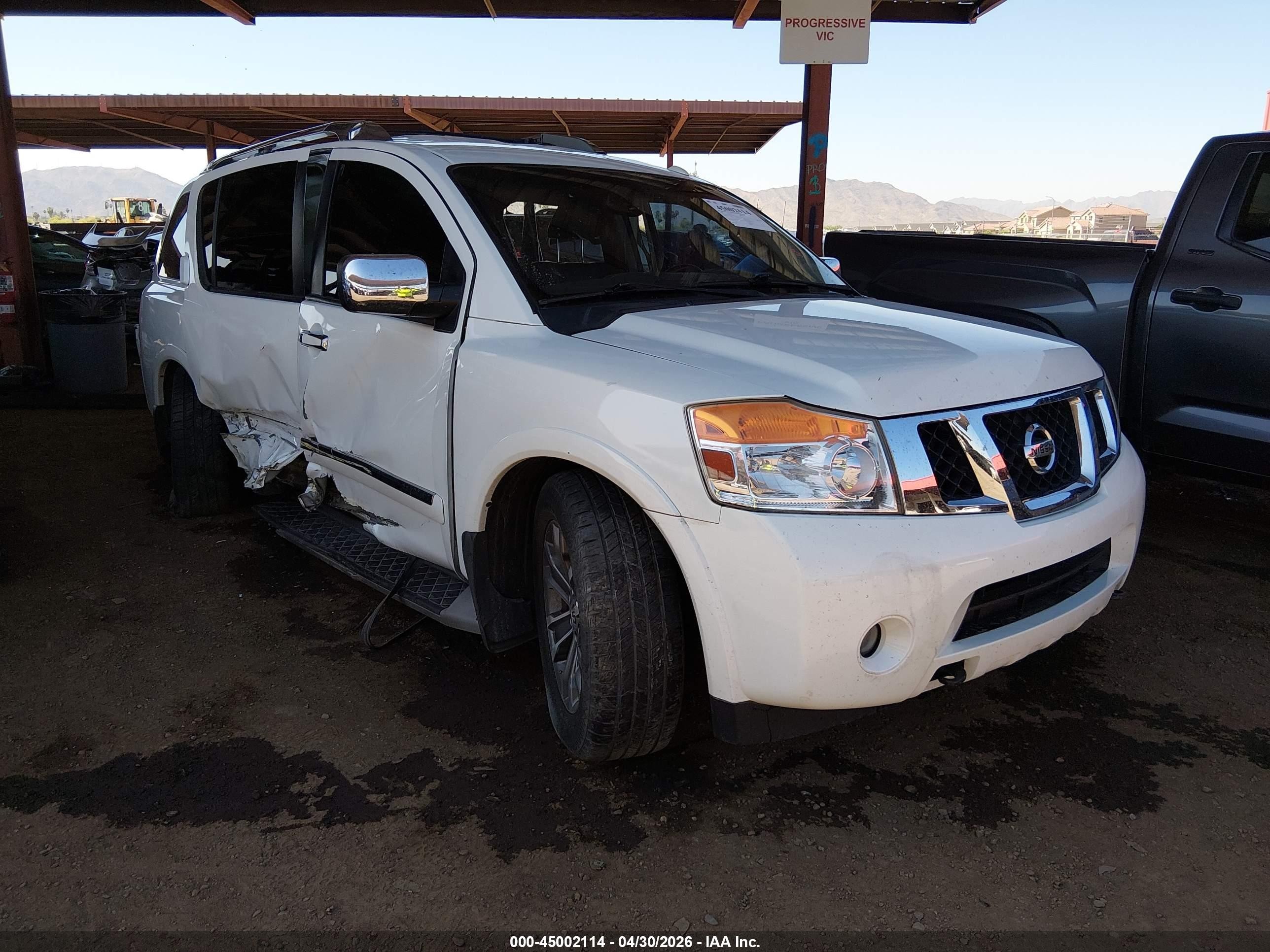 2015 Nissan Armada Sl White vin: 5N1BA0ND6FN619632