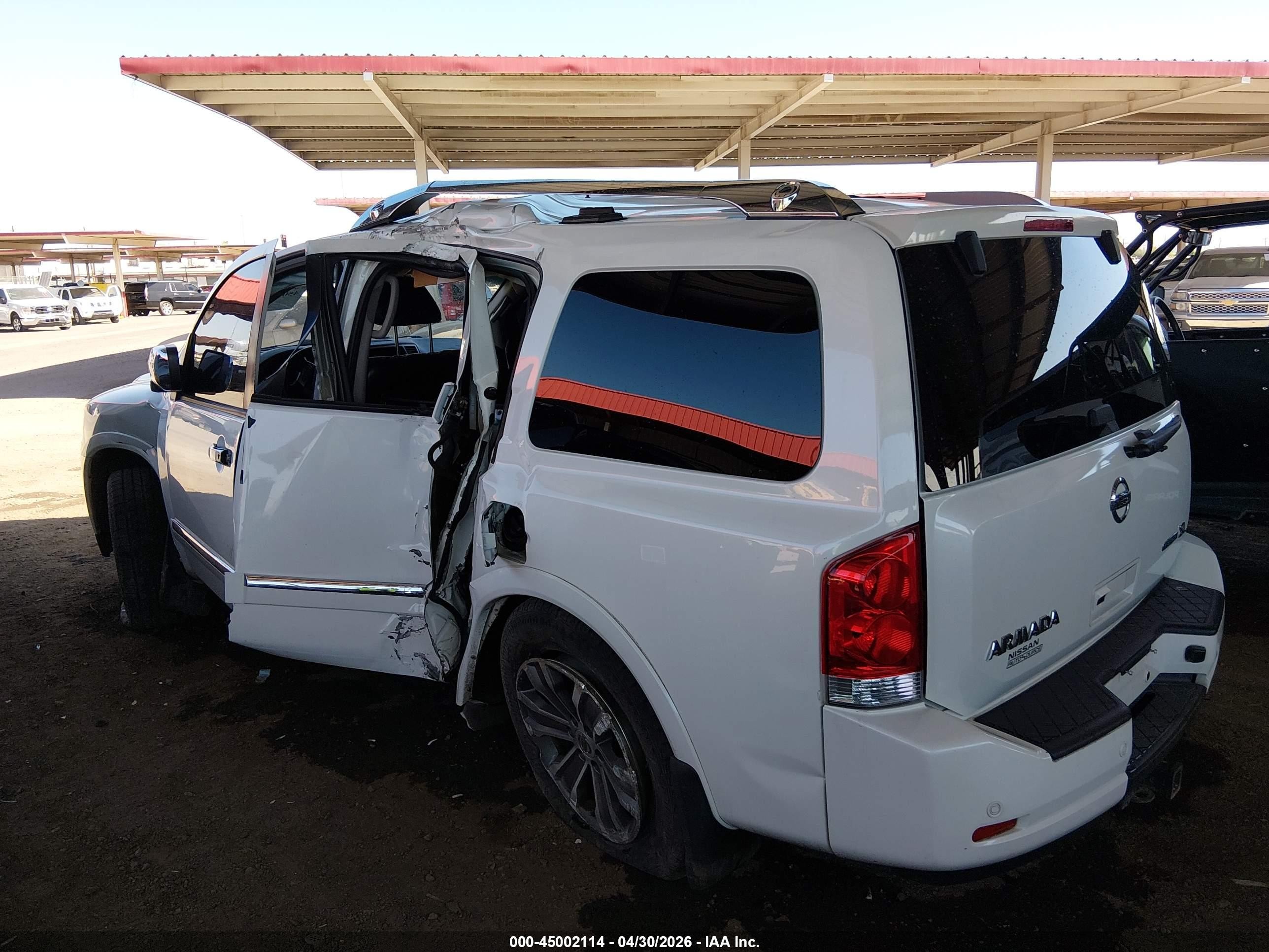 2015 Nissan Armada Sl White vin: 5N1BA0ND6FN619632