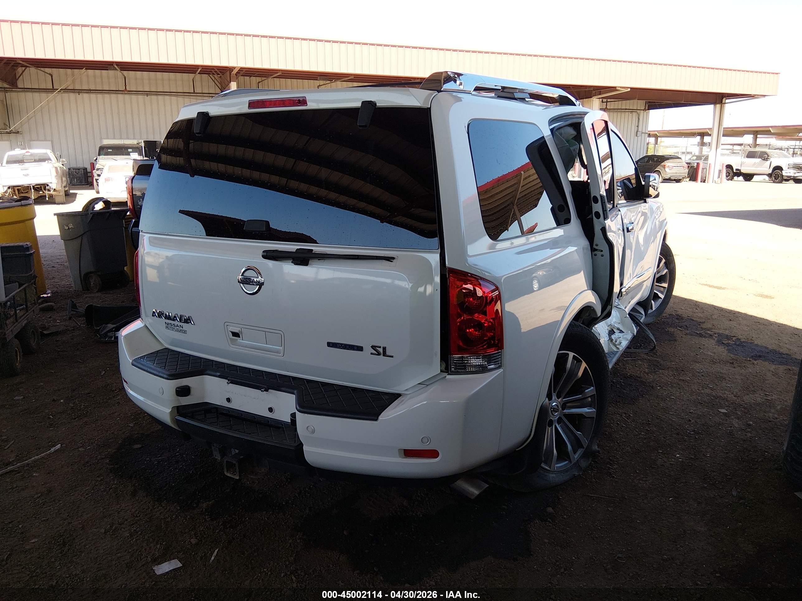 2015 Nissan Armada Sl White vin: 5N1BA0ND6FN619632
