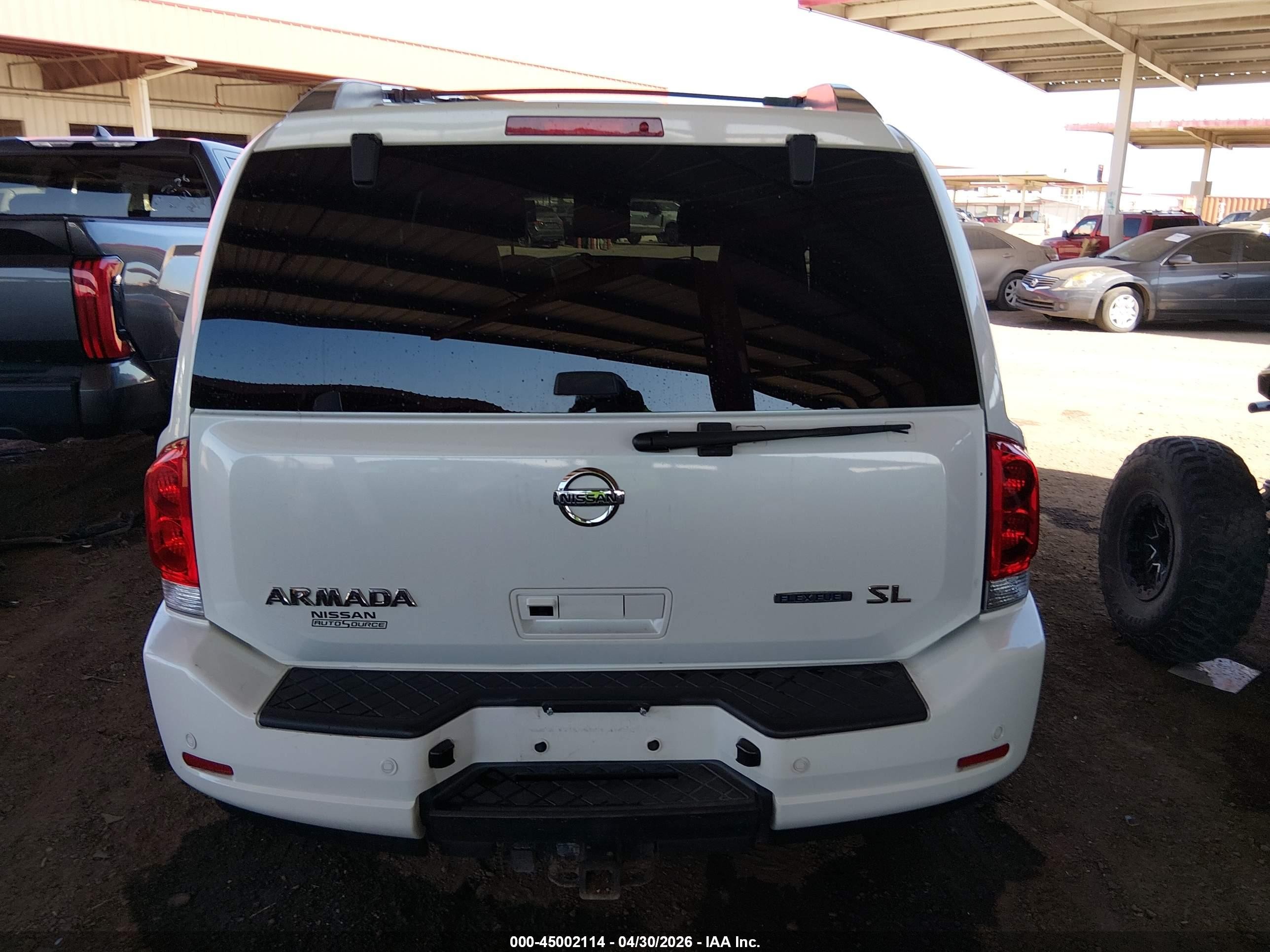 2015 Nissan Armada Sl White vin: 5N1BA0ND6FN619632