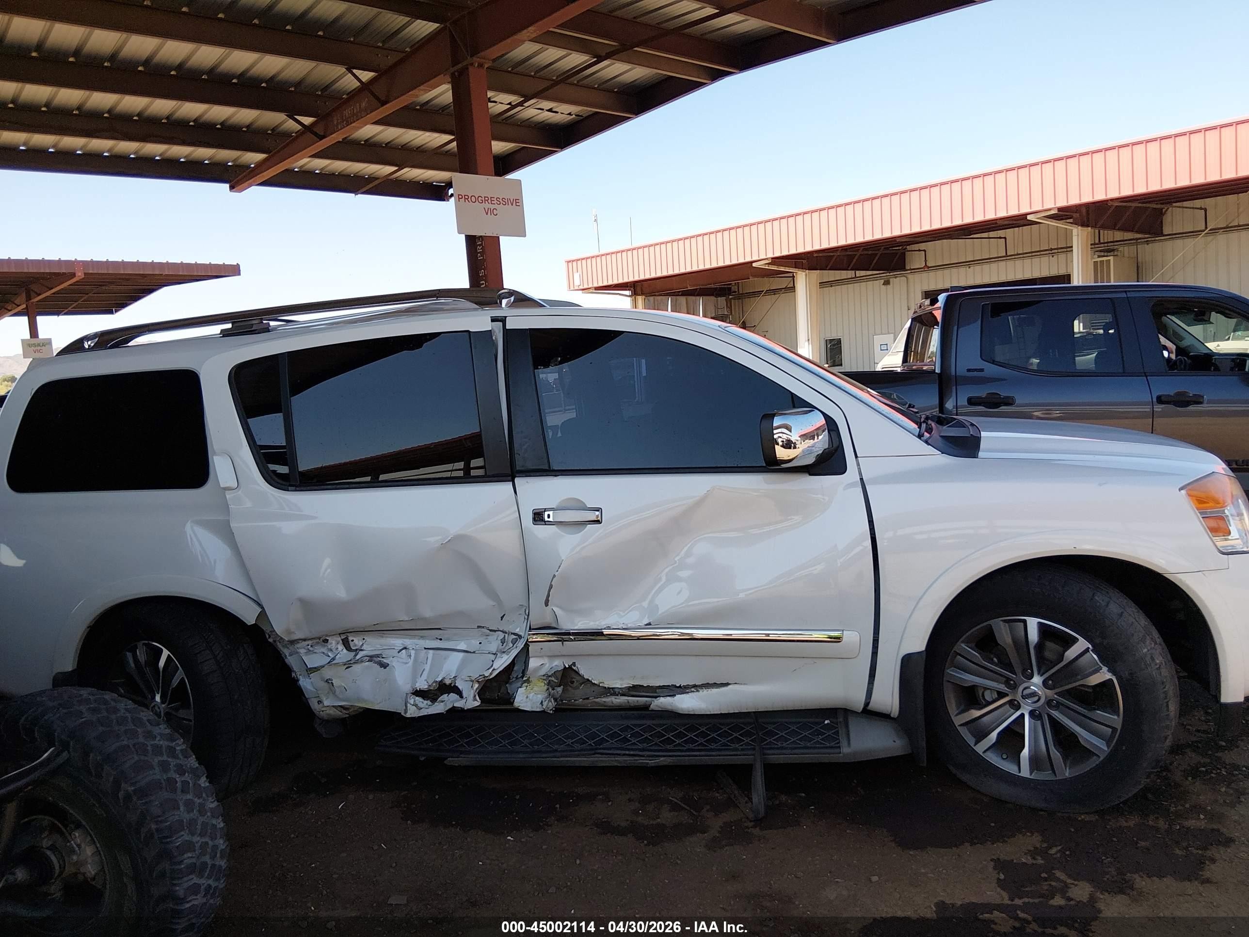 2015 Nissan Armada Sl White vin: 5N1BA0ND6FN619632