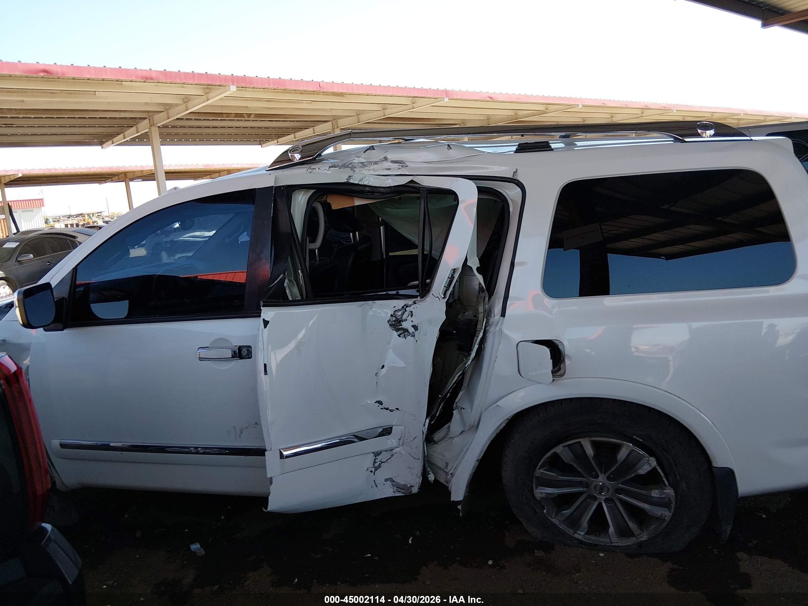 2015 Nissan Armada Sl White vin: 5N1BA0ND6FN619632