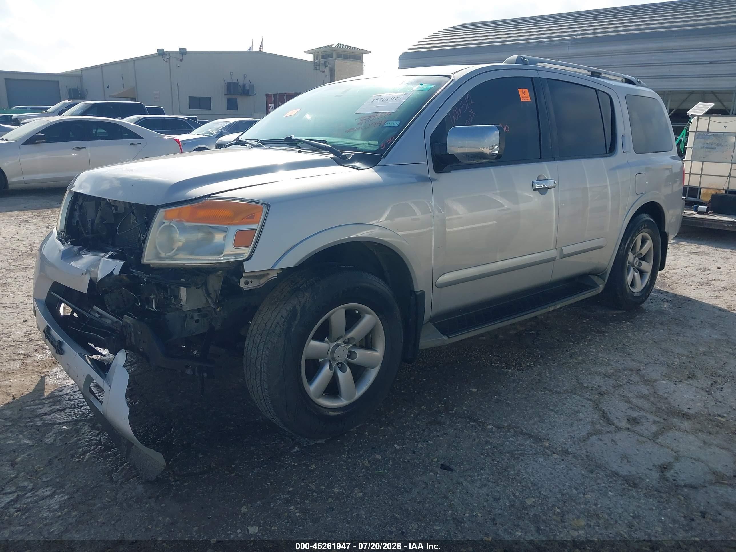 2010 Nissan Armada Se Silver vin: 5N1BA0ND7AN606512
