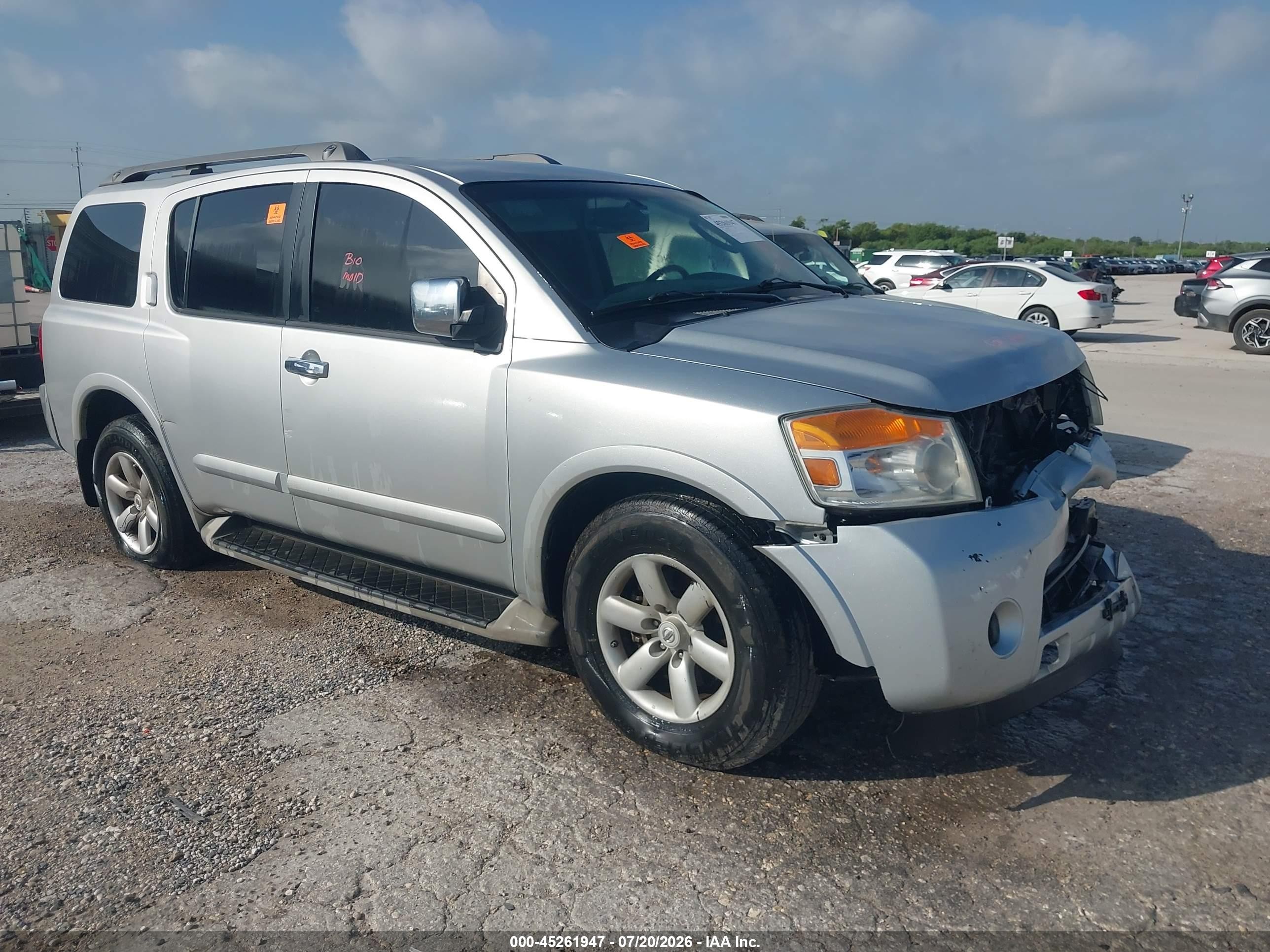 2010 Nissan Armada Se Silver vin: 5N1BA0ND7AN606512