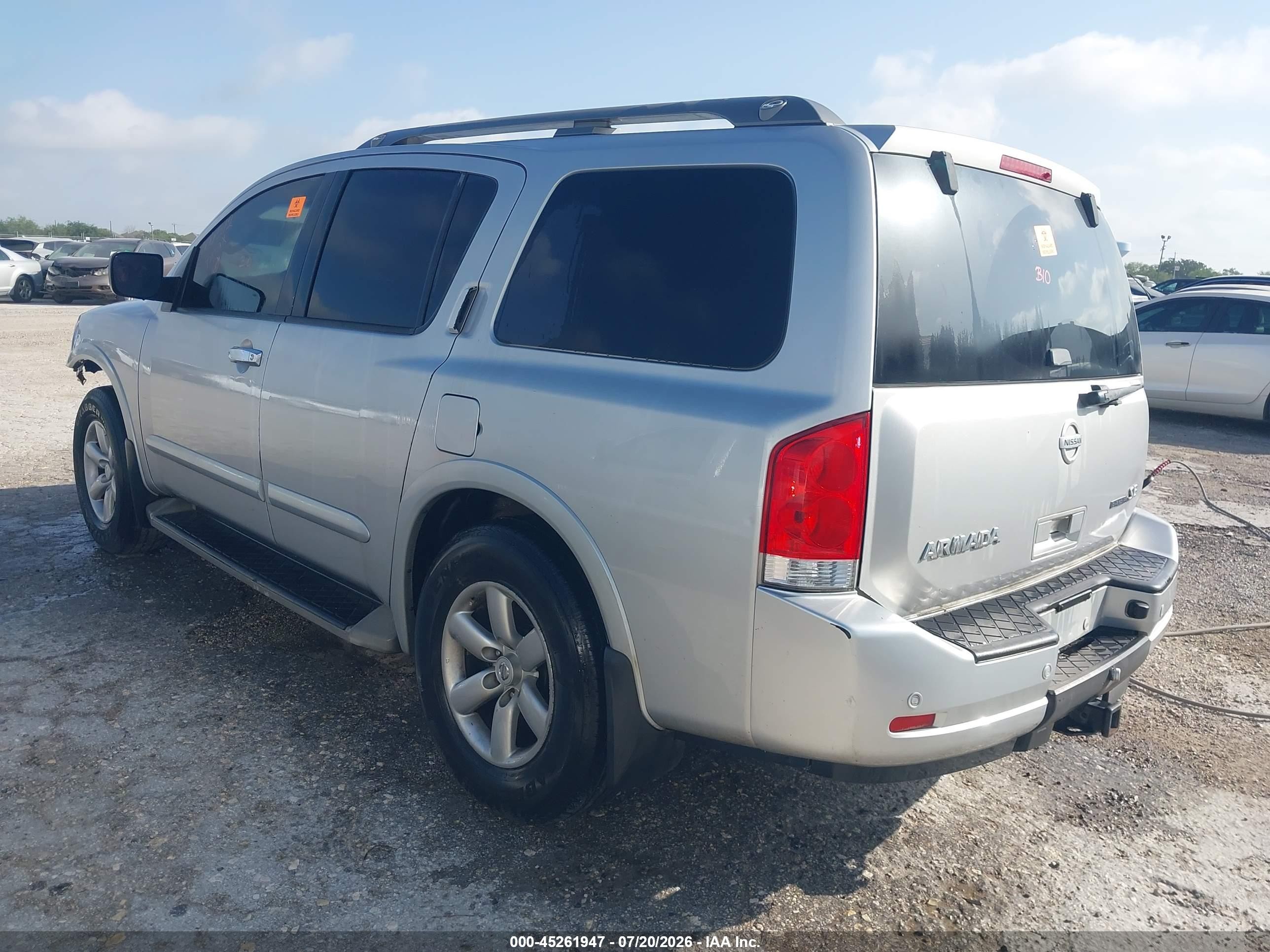 2010 Nissan Armada Se Silver vin: 5N1BA0ND7AN606512