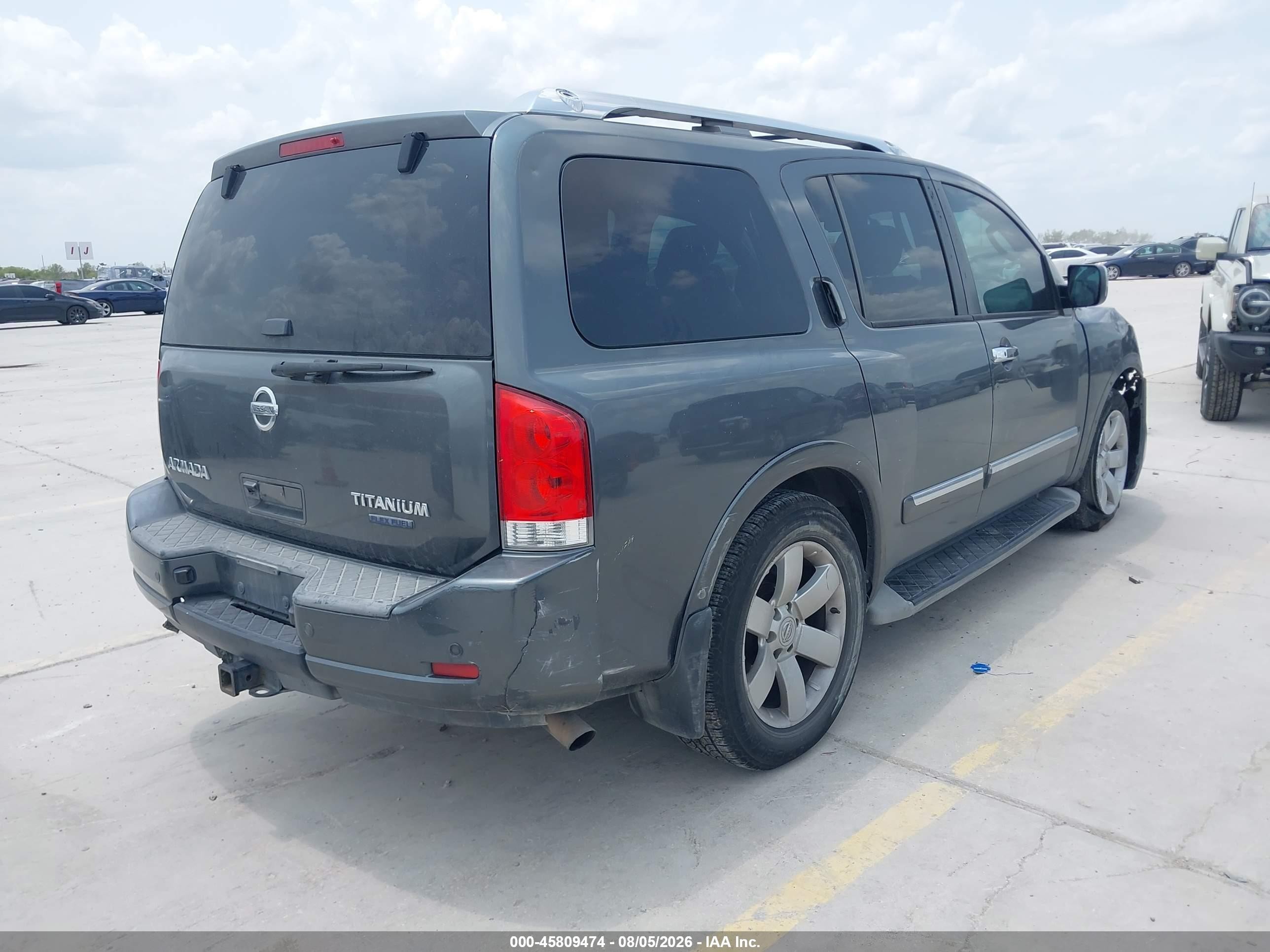2010 Nissan Armada Titanium Gray vin: 5N1BA0ND7AN620751