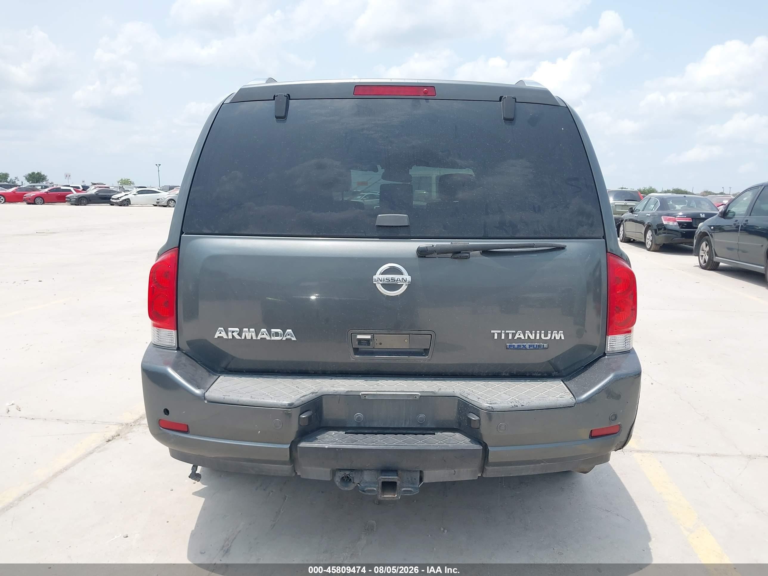 2010 Nissan Armada Titanium Gray vin: 5N1BA0ND7AN620751