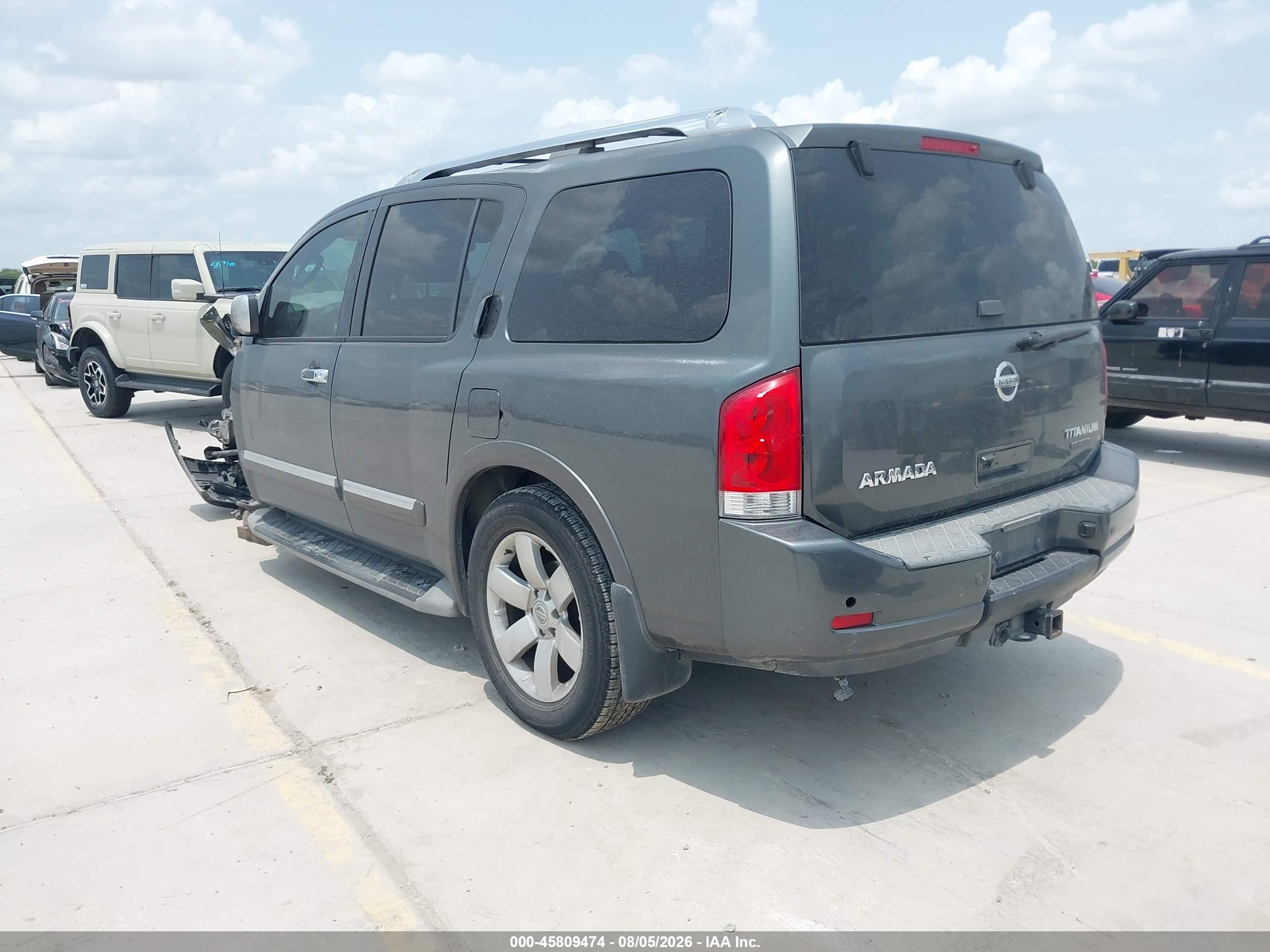 2010 Nissan Armada Titanium Gray vin: 5N1BA0ND7AN620751