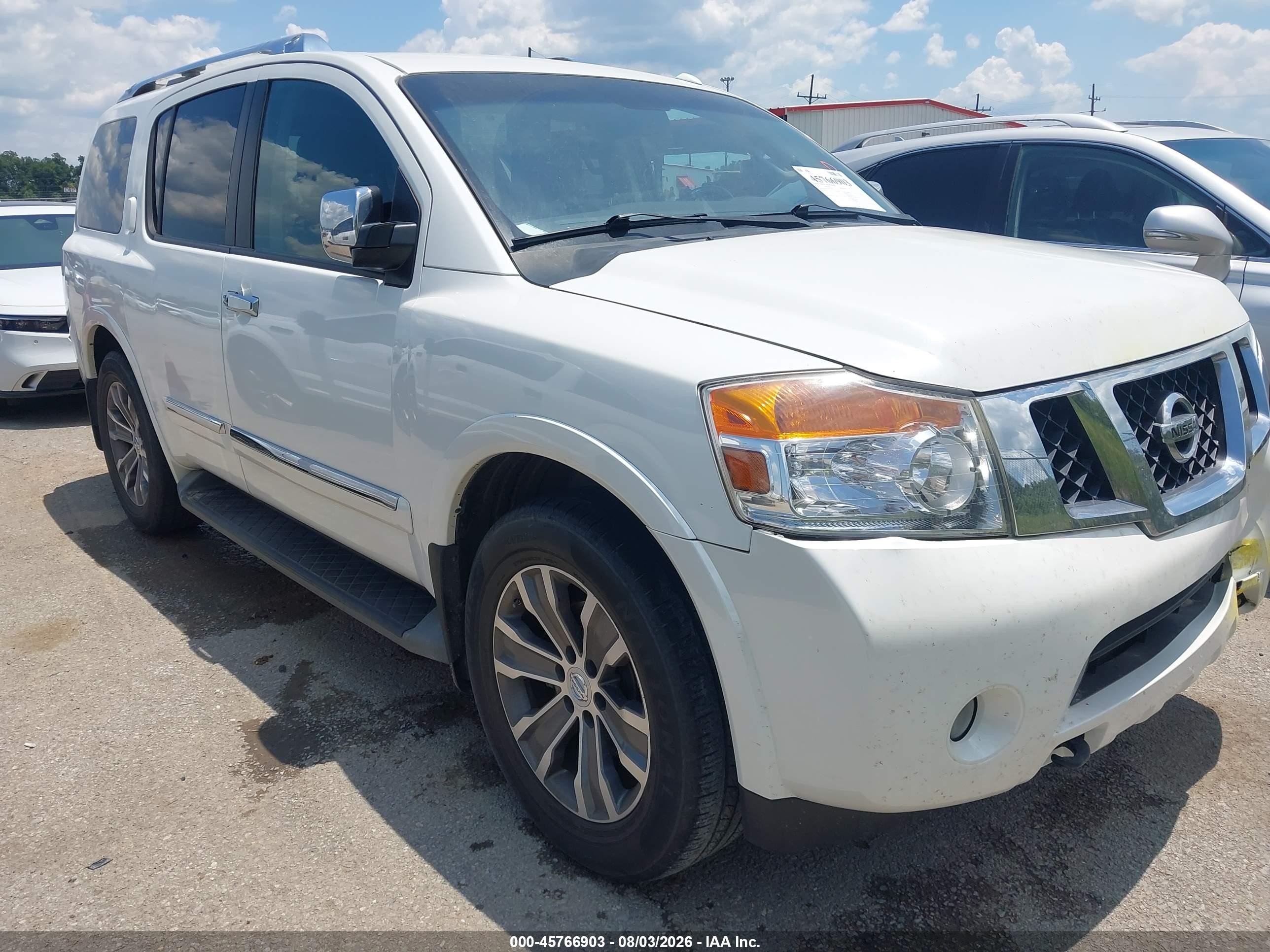 2015 Nissan Armada Sl Белый vin: 5N1BA0ND7FN619090