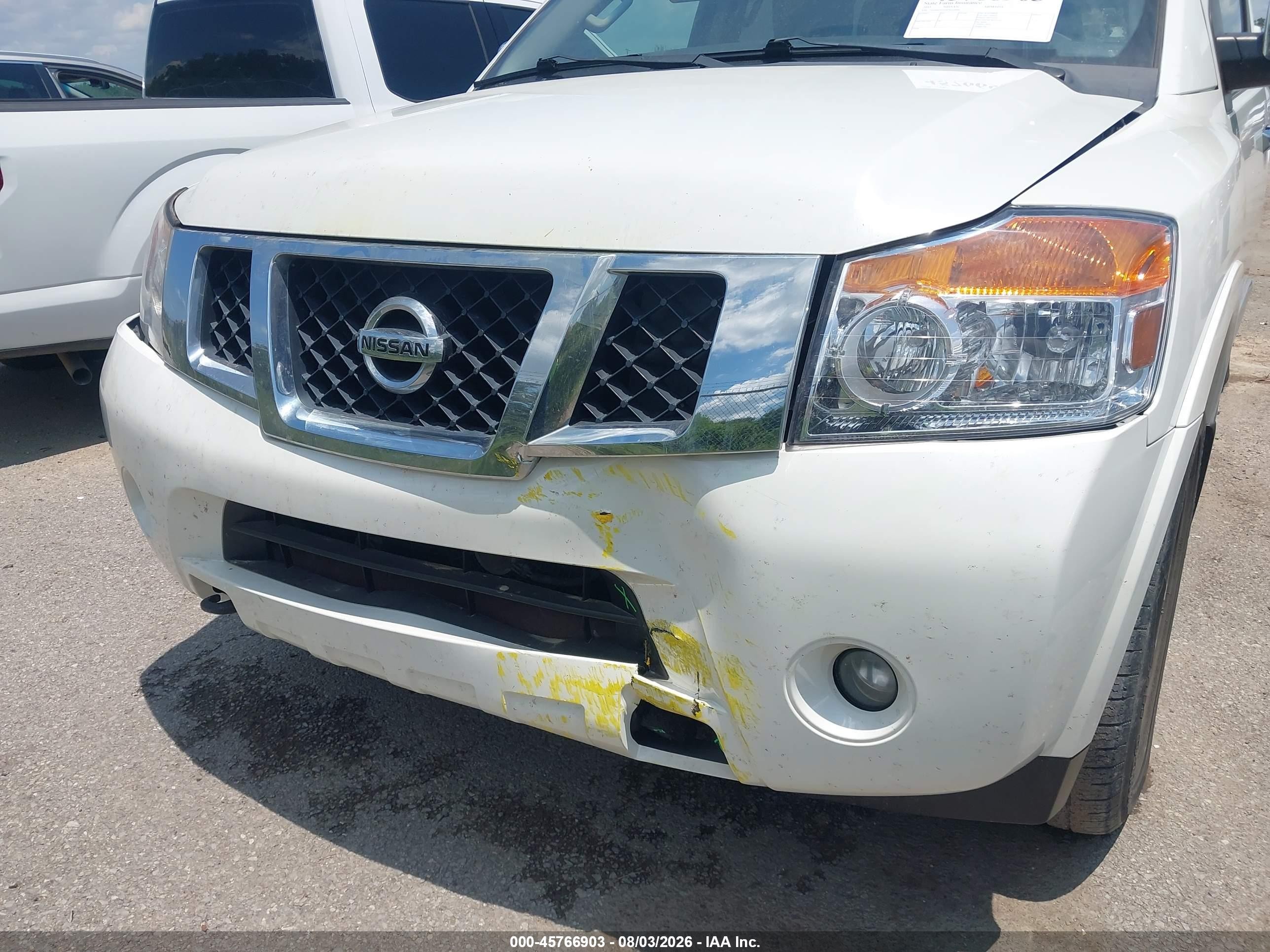 2015 Nissan Armada Sl White vin: 5N1BA0ND7FN619090