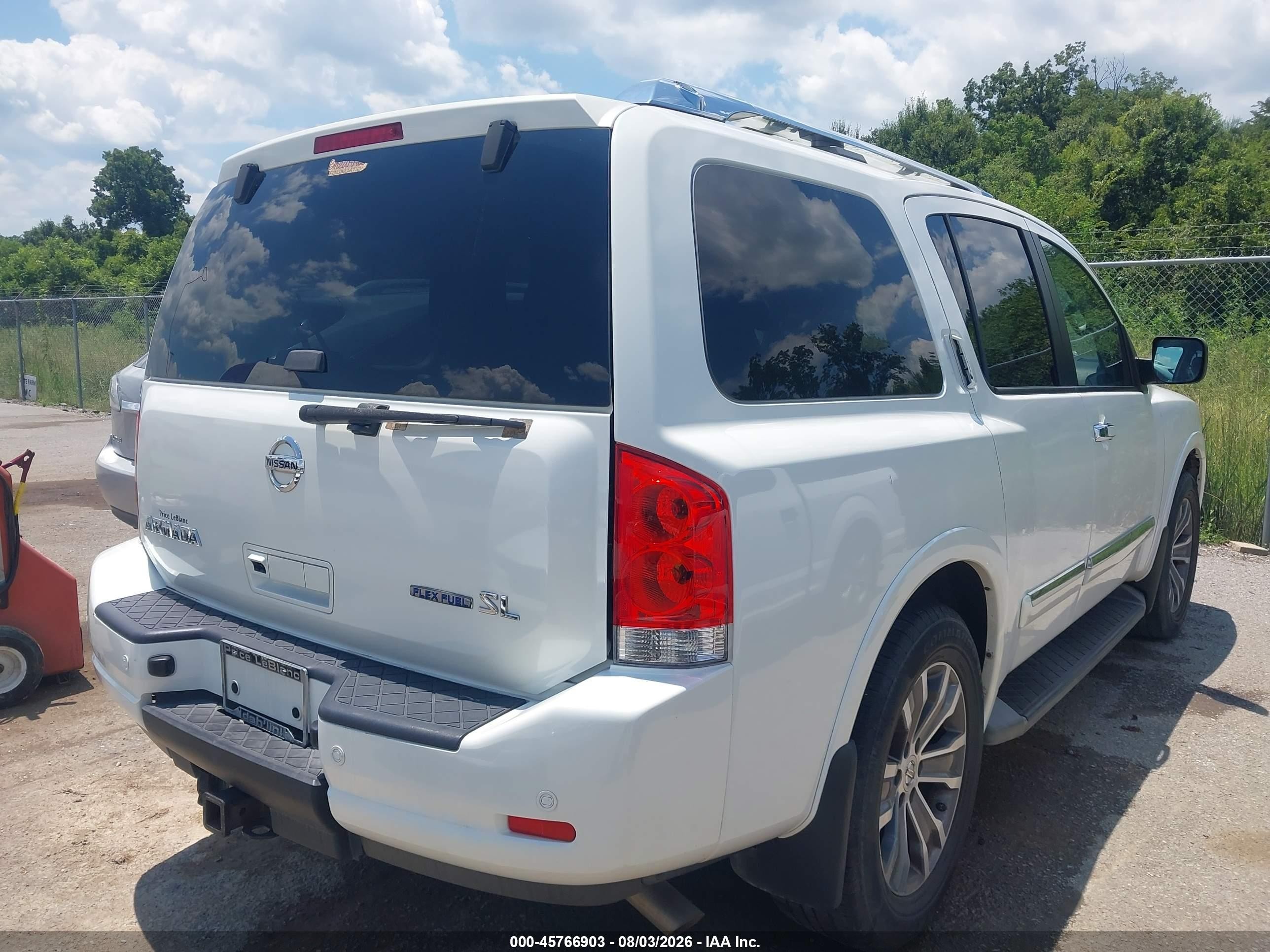 2015 Nissan Armada Sl White vin: 5N1BA0ND7FN619090