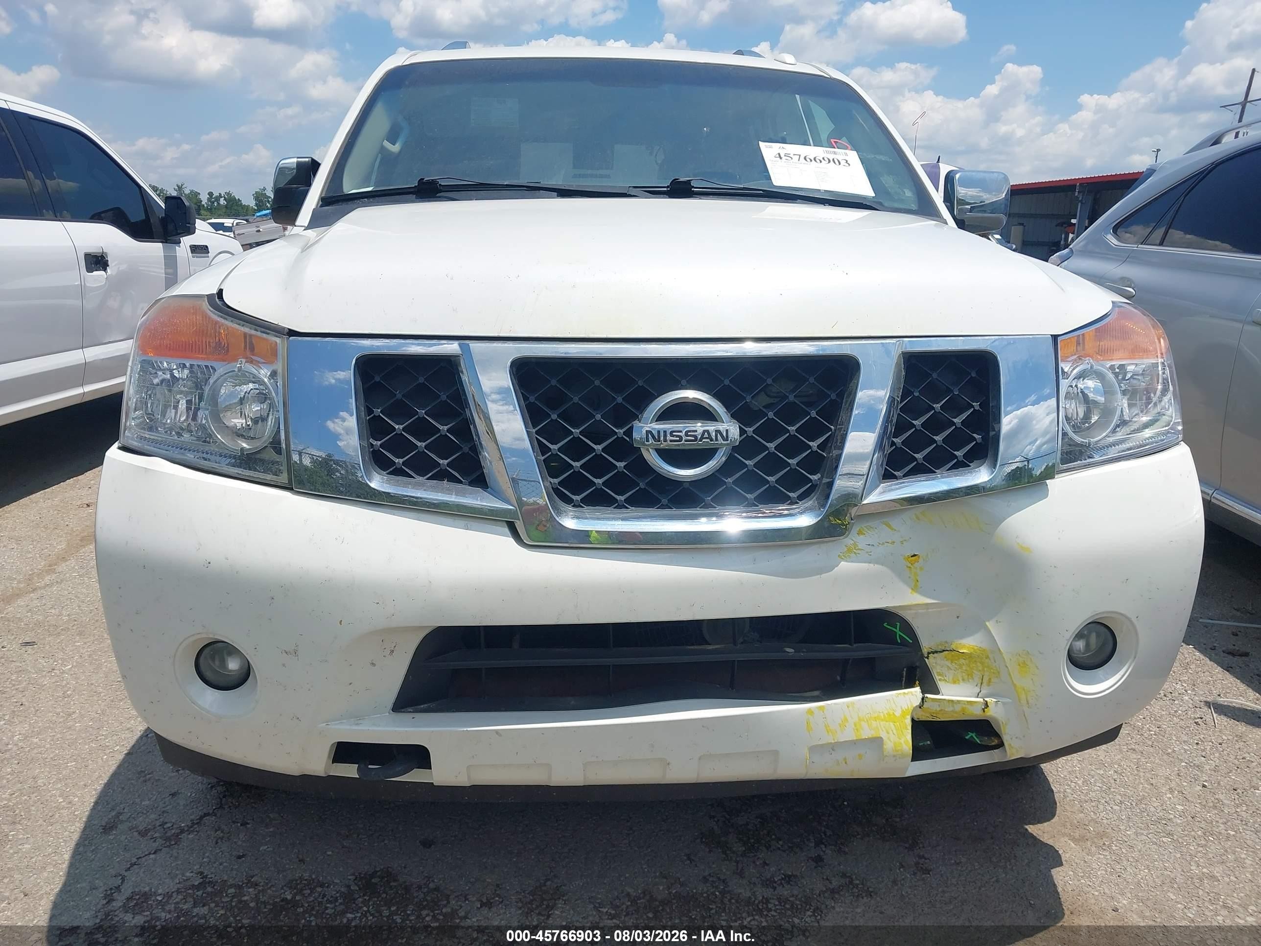 2015 Nissan Armada Sl White vin: 5N1BA0ND7FN619090
