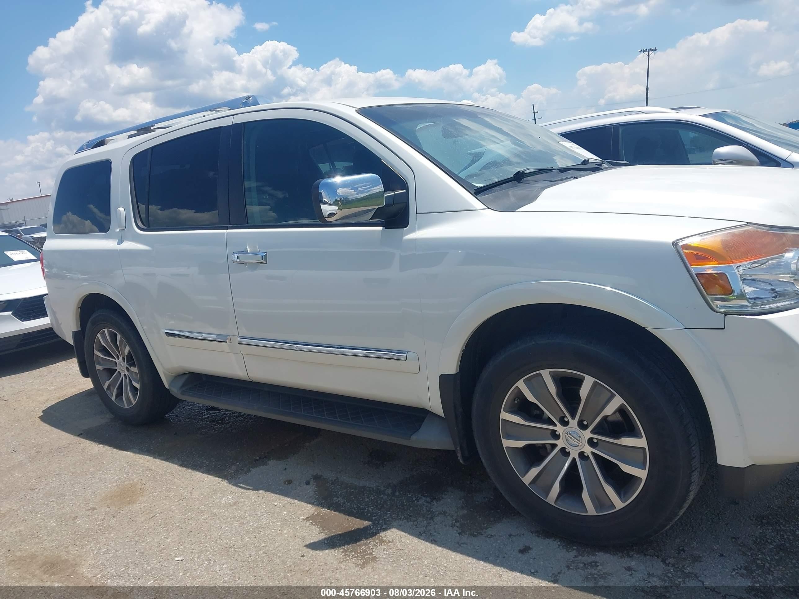 2015 Nissan Armada Sl White vin: 5N1BA0ND7FN619090