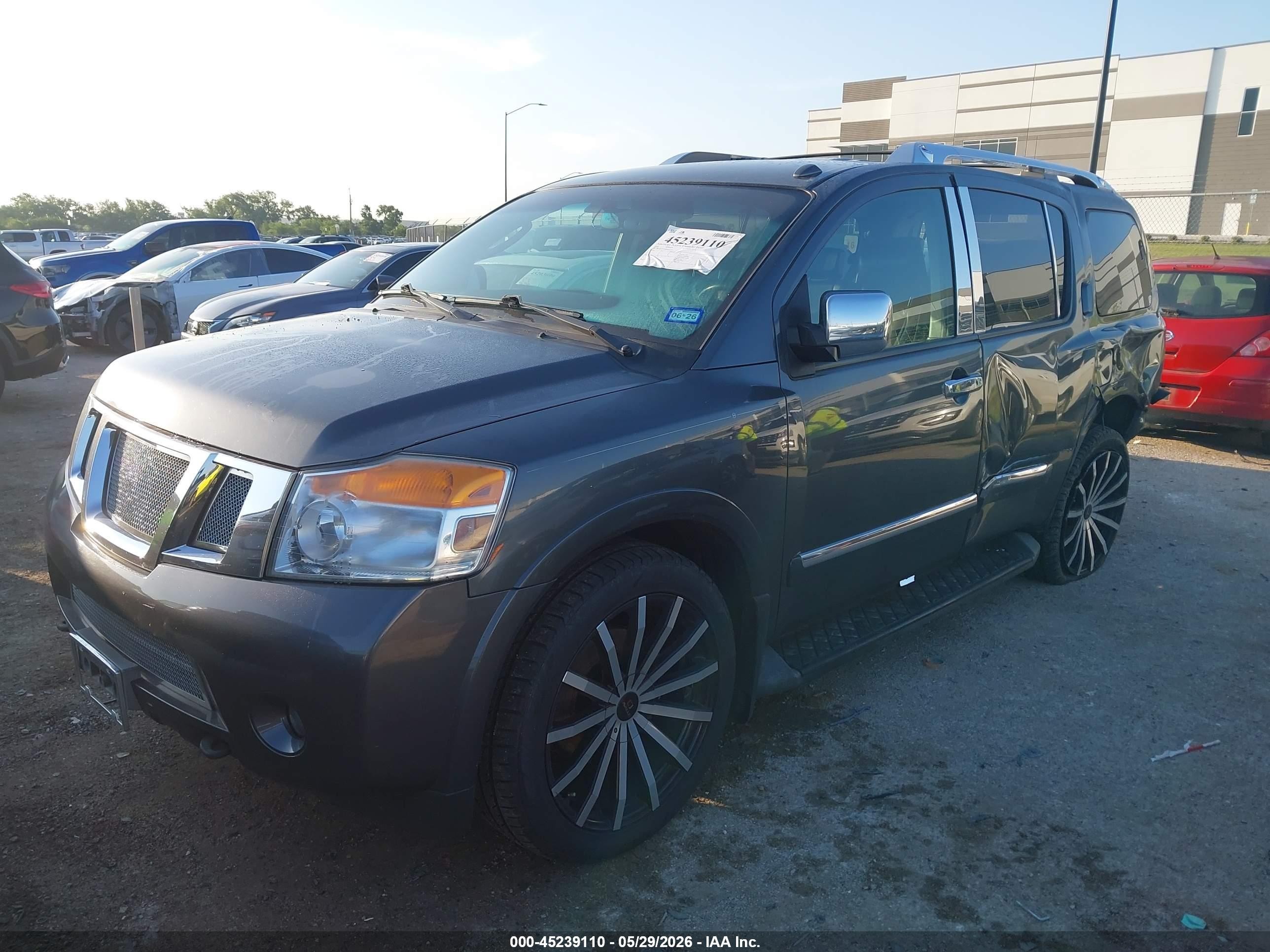 2011 Nissan Armada Sl Gray vin: 5N1BA0ND8BN616175
