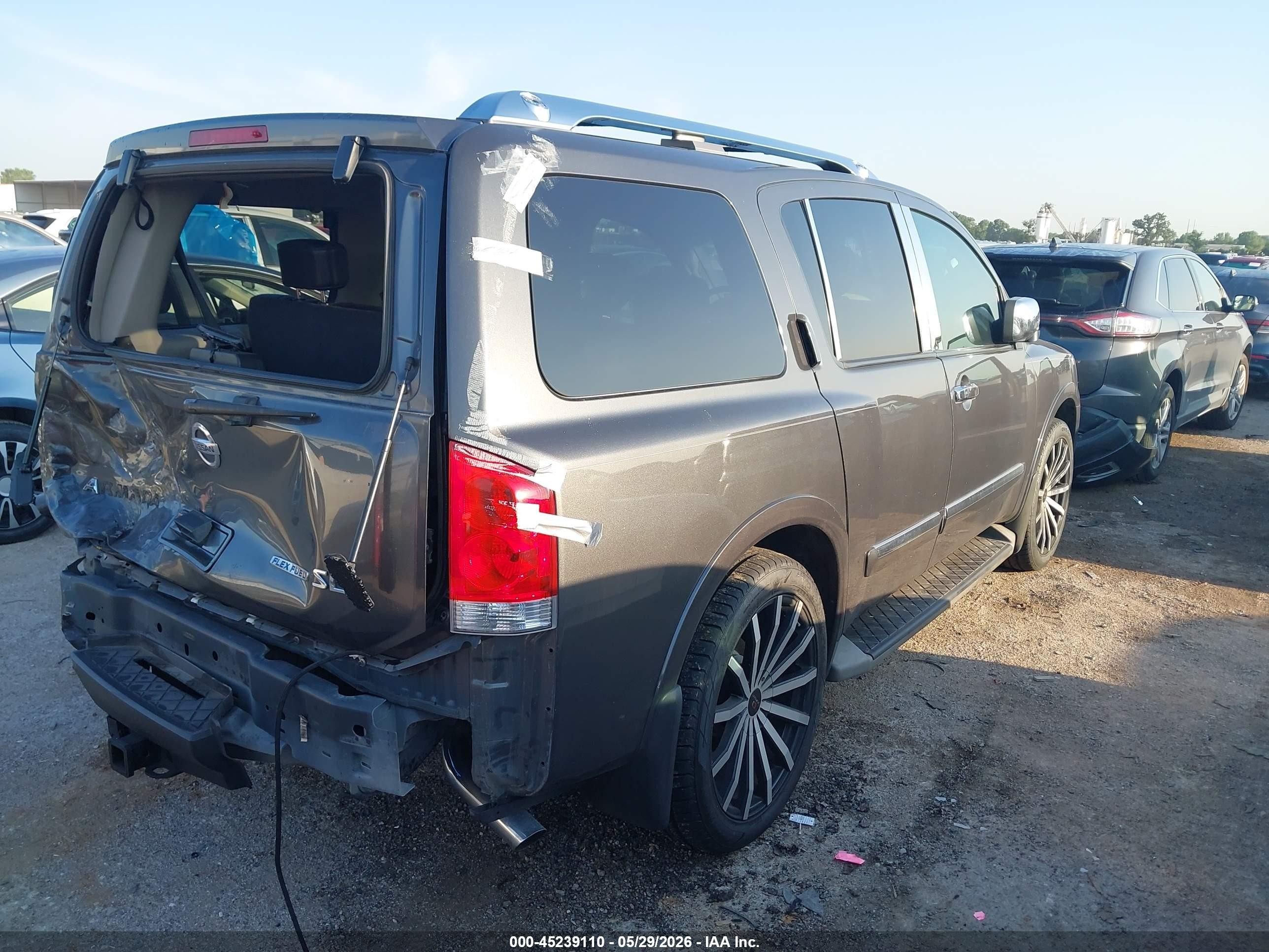 2011 Nissan Armada Sl Gray vin: 5N1BA0ND8BN616175