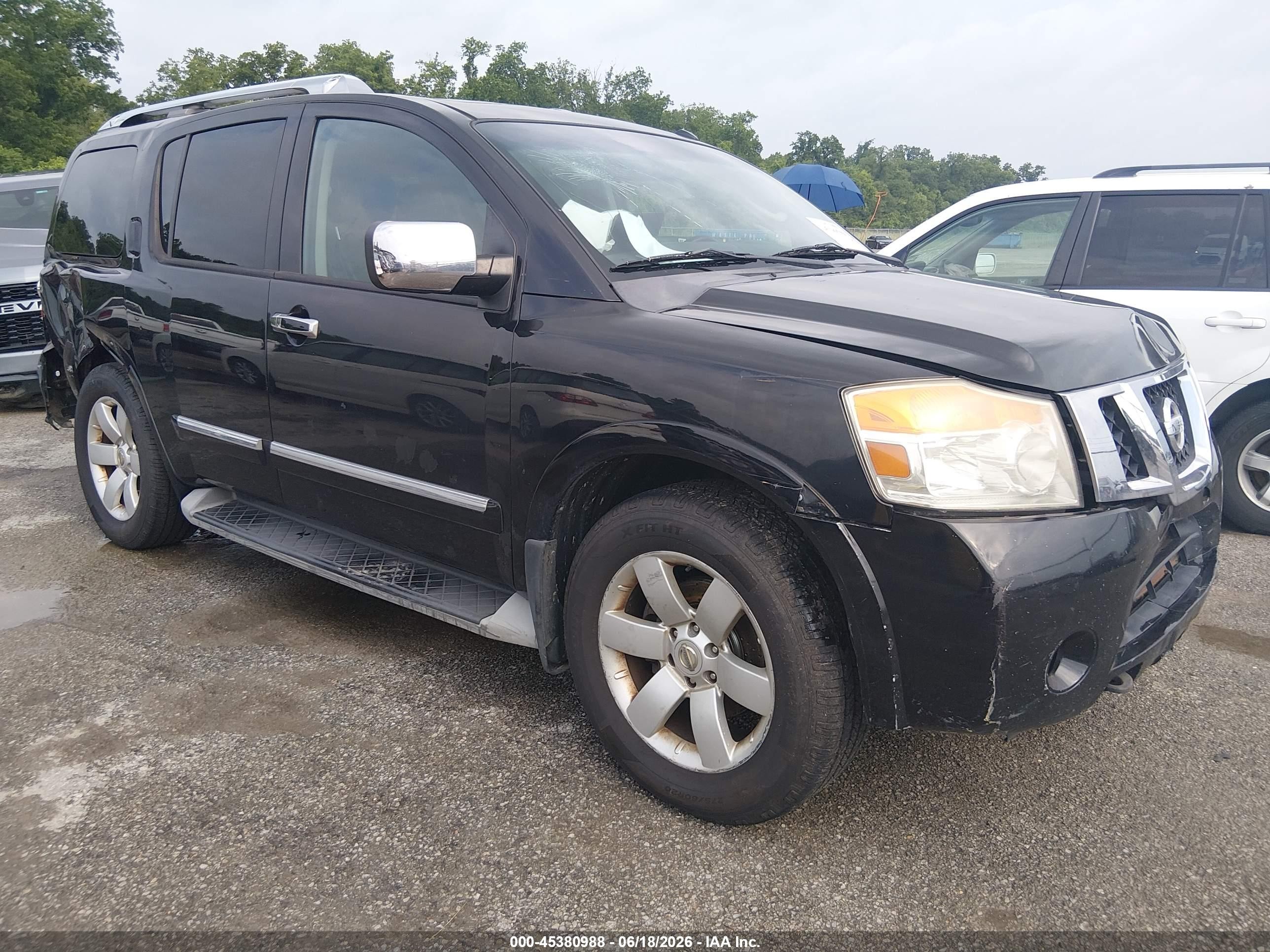 2012 Nissan Armada Sl Black vin: 5N1BA0ND8CN622060