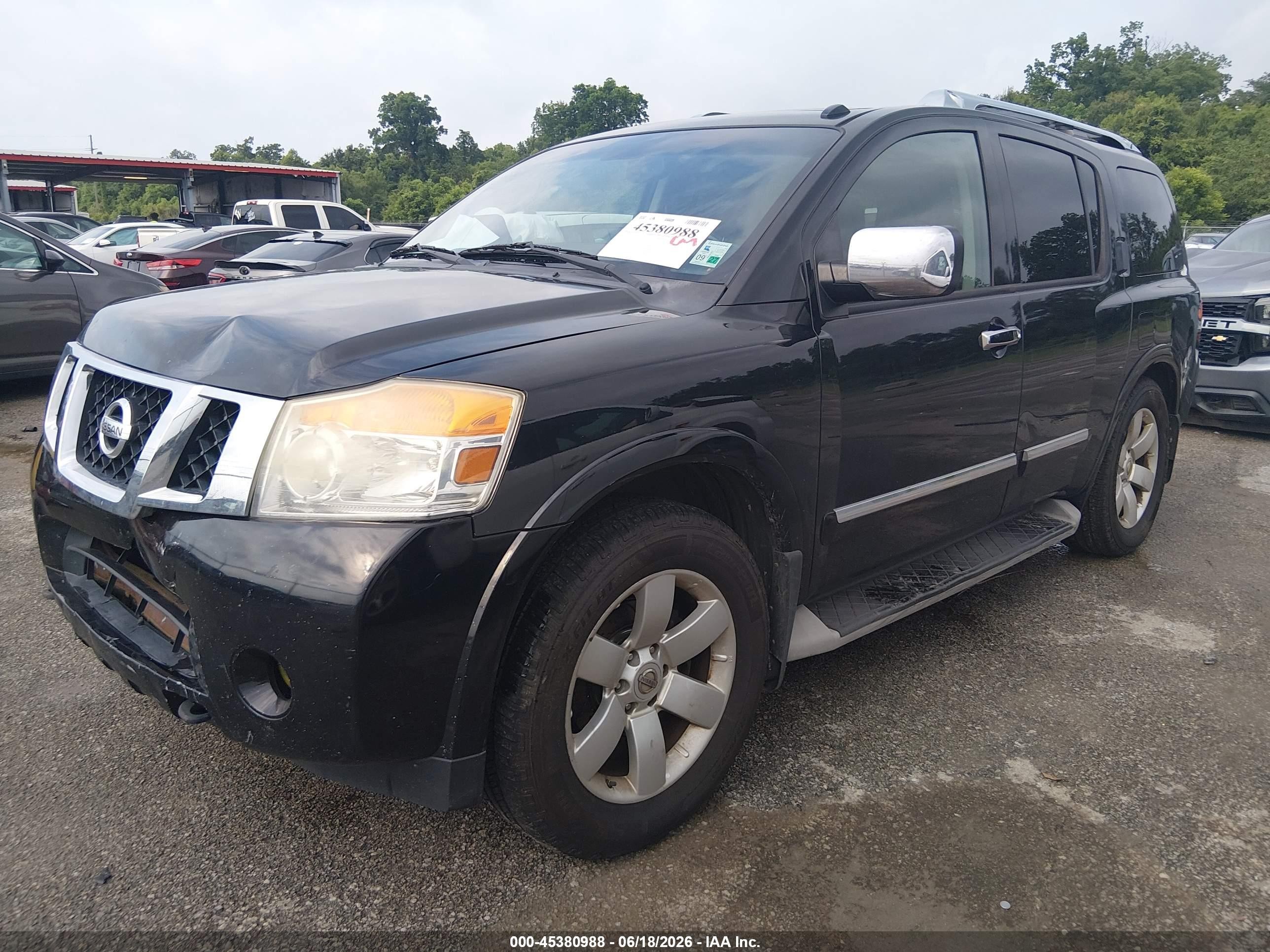2012 Nissan Armada Sl Черный vin: 5N1BA0ND8CN622060