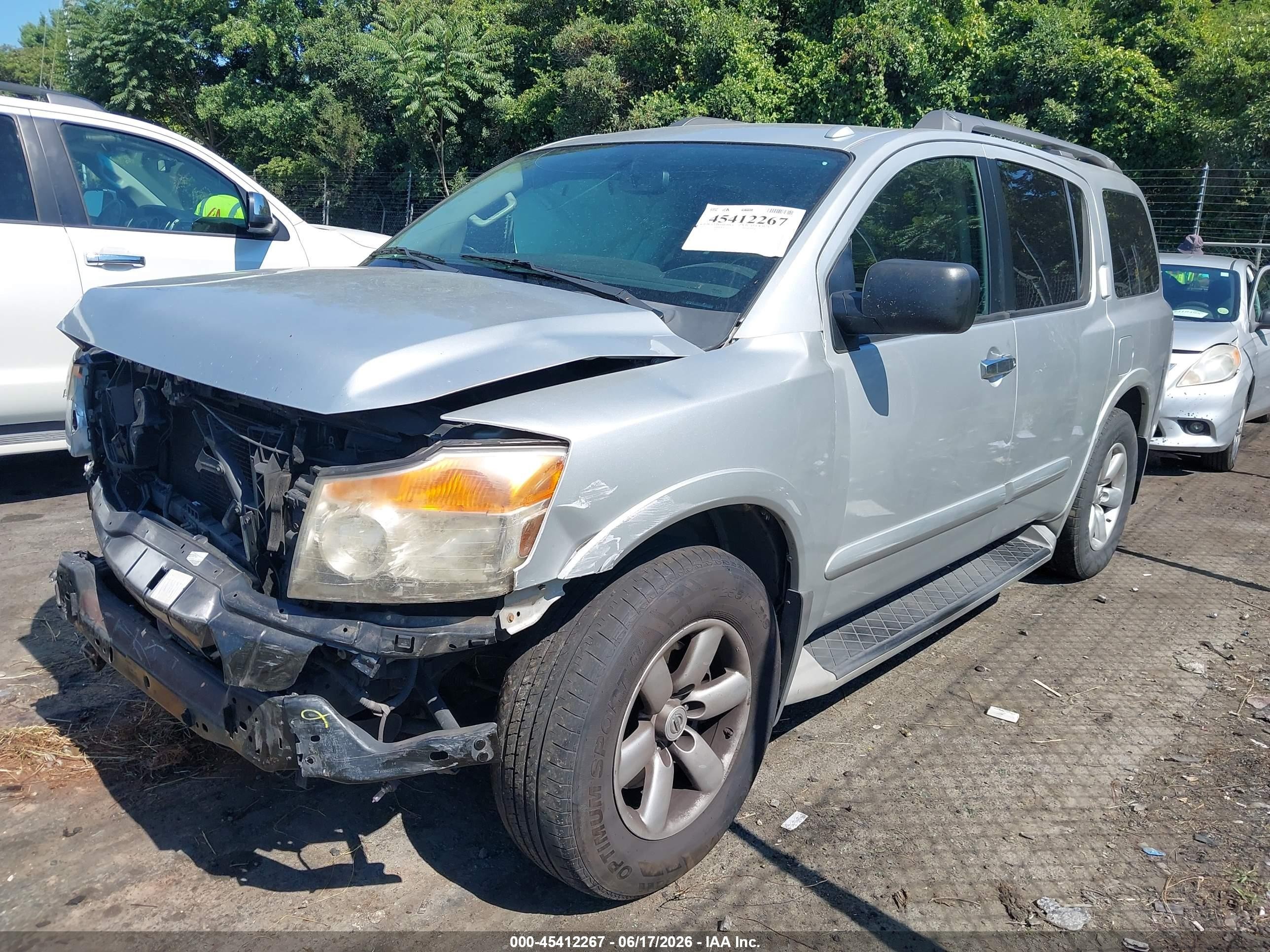 2015 Nissan Armada Sv Silver vin: 5N1BA0ND8FN605196