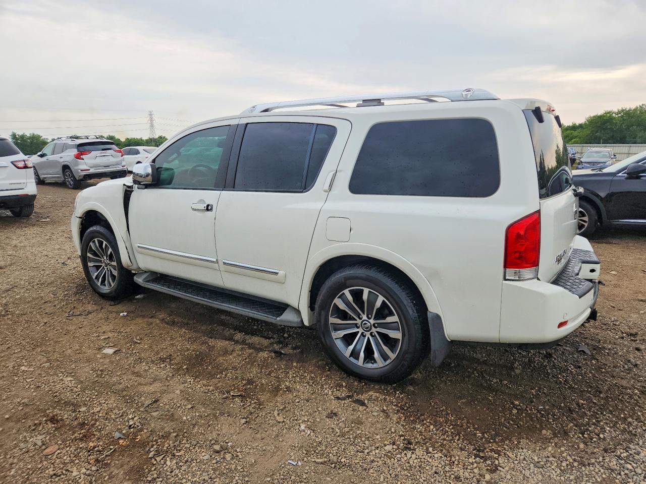 2015 Nissan Armada Sl White vin: 5N1BA0ND8FN619101