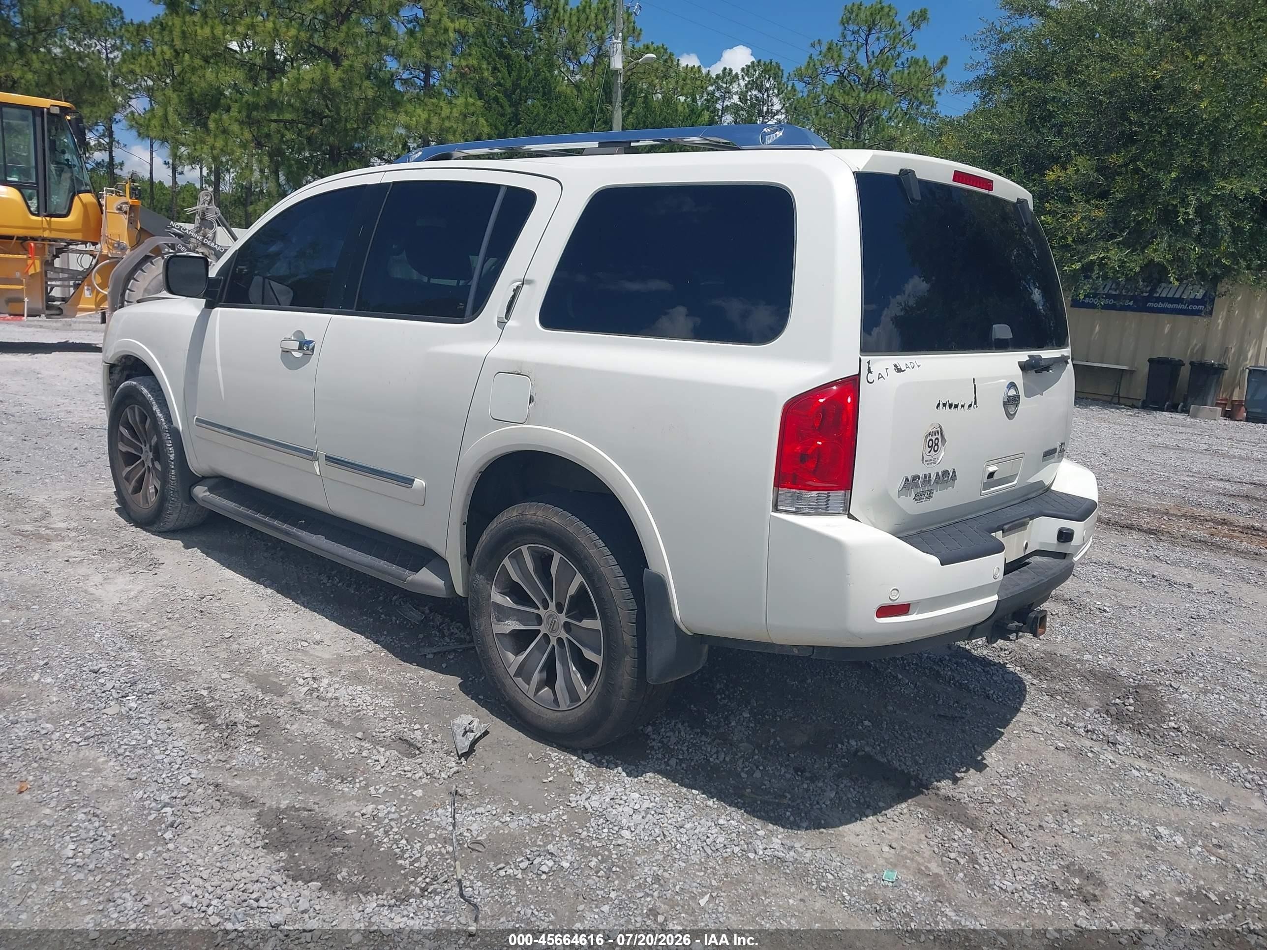 2015 Nissan Armada Sl White vin: 5N1BA0ND8FN619633