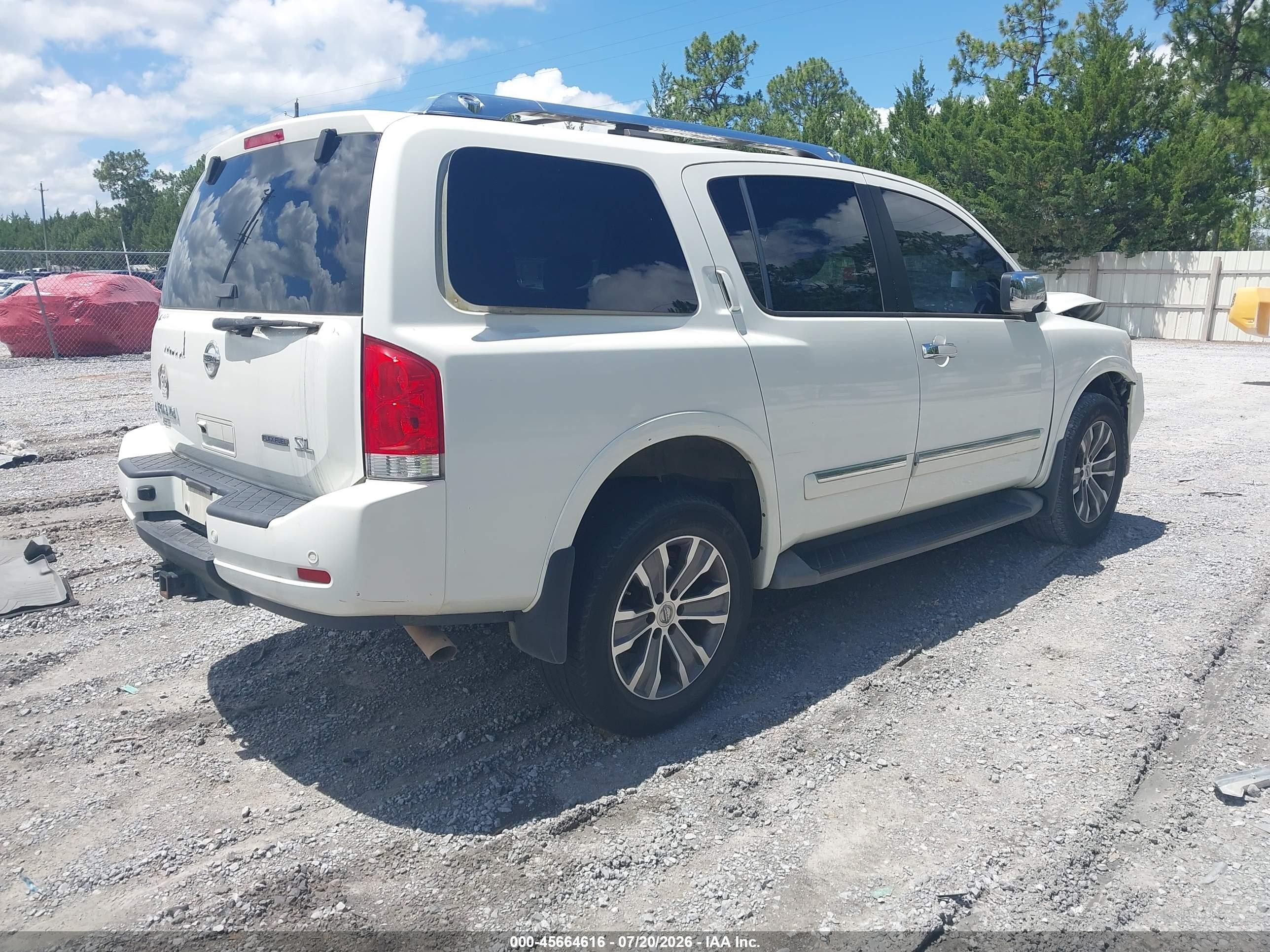 2015 Nissan Armada Sl White vin: 5N1BA0ND8FN619633